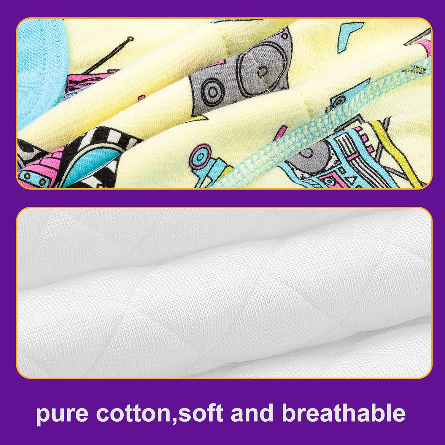 MooMoo Baby 8 Packs Potty Training Pants Cotton Absorbent Training Underwear for Toddler Boy and Girls 2T-9T - Image 6