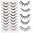 Losha Manga Lashes Fluffy Faux Mink Lashes Natural Look 5 Style Mixed Fake Eyelashes 10 Pairs Anime Lashes Look Like Individual Clusters (Mix)