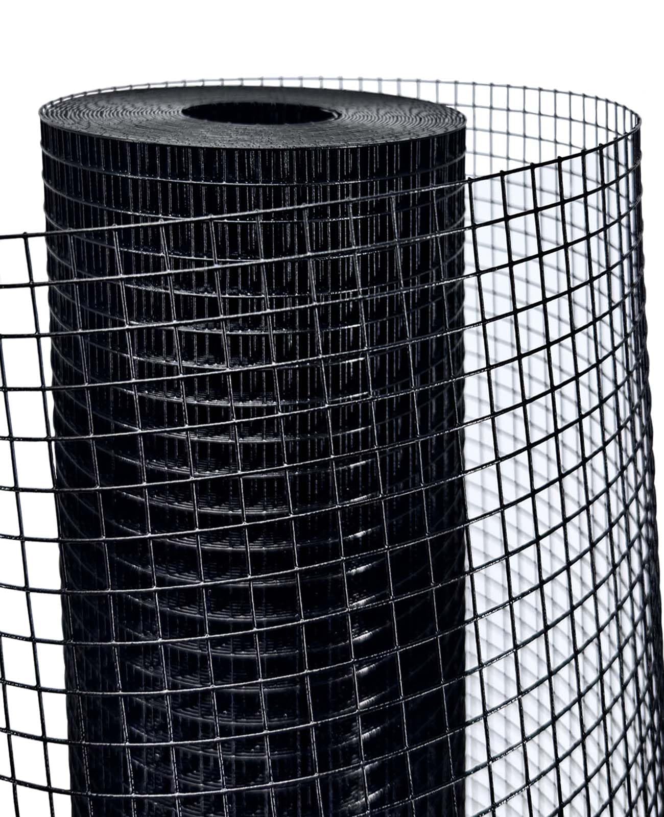 Buy Hardware Cloth Roll 1/2 inch 48 x 100 ft 19 Gauge, Black Vinyl Coated Wire Mesh Roll