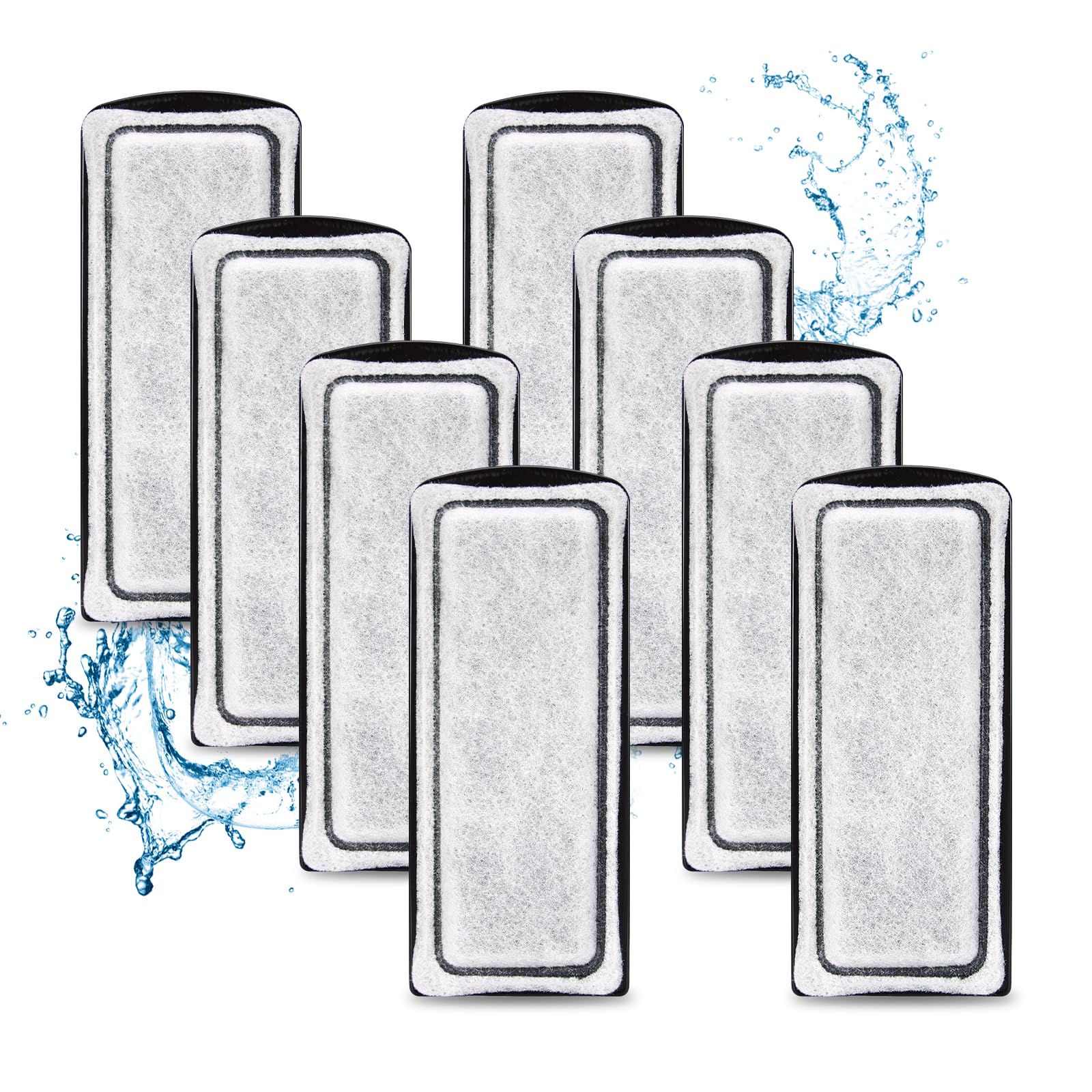 ELCCOTYA 8 Pack Aquarium Filter Cartridge Compatible with Marina Slim Filter S10/S15/S20, Fish Tank Replacement Filter Cartridges with Carbon & Ceramic for All Three Marina Slim Filter Models