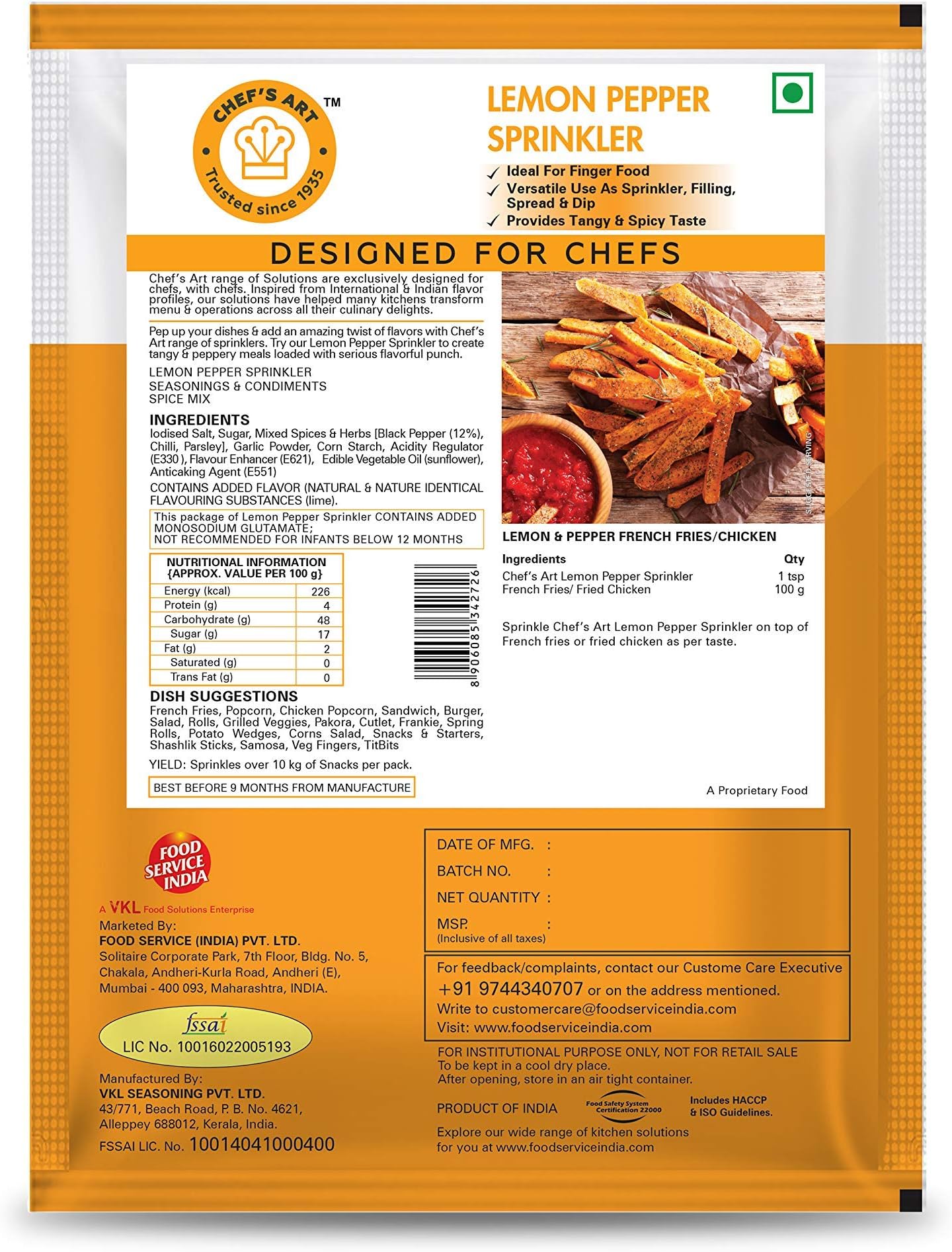 Lemon Pepper Sprinkler (500 g)