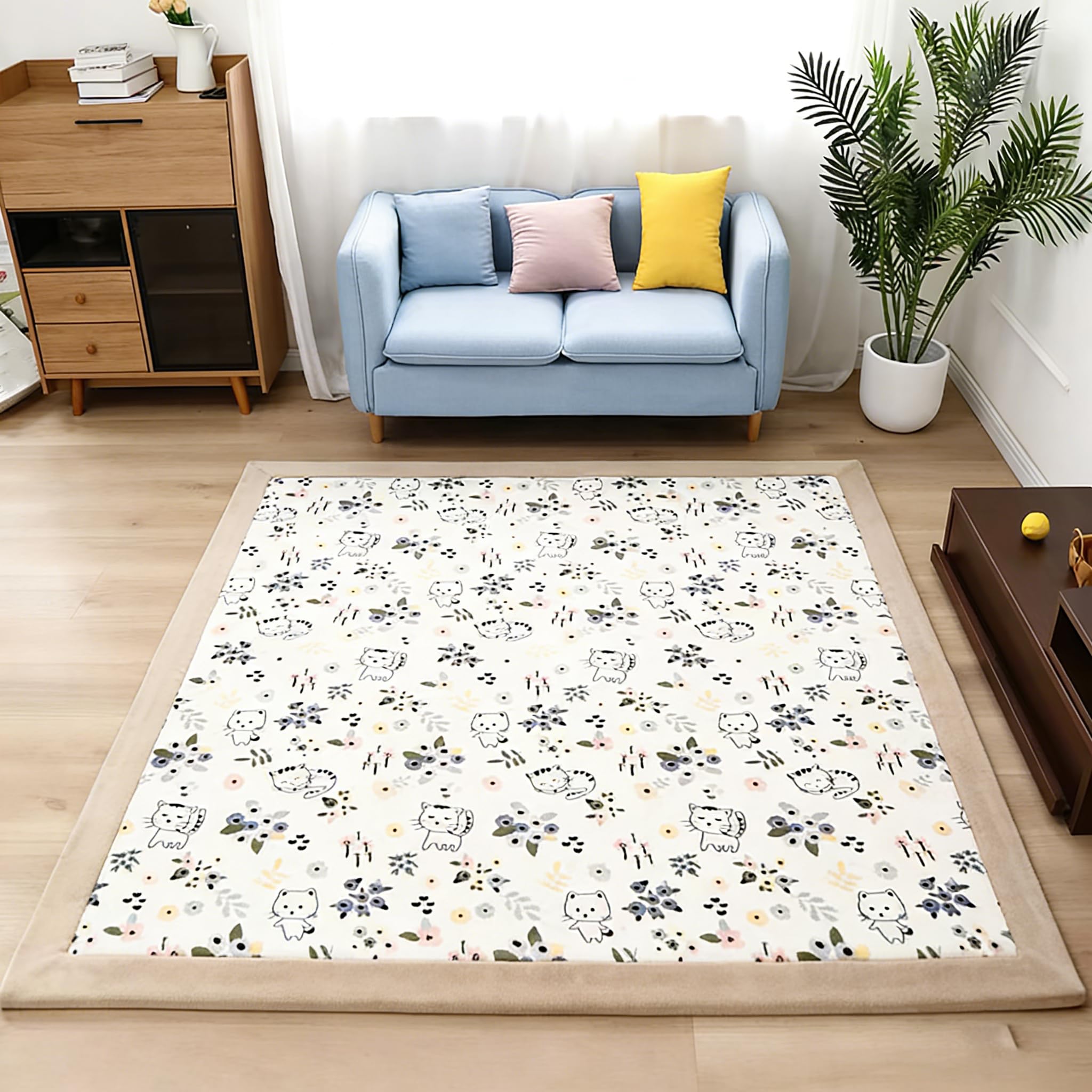 Dywan do pokoju dziecka 100 x 200 cm, dziewczynka chłopiec do zabawy dywan, dywanik dziecięcy do pokoju dziecięcego zmywalny dywanik dla dzieci antypoślizgowy dywanik podłogowy dla niemowląt