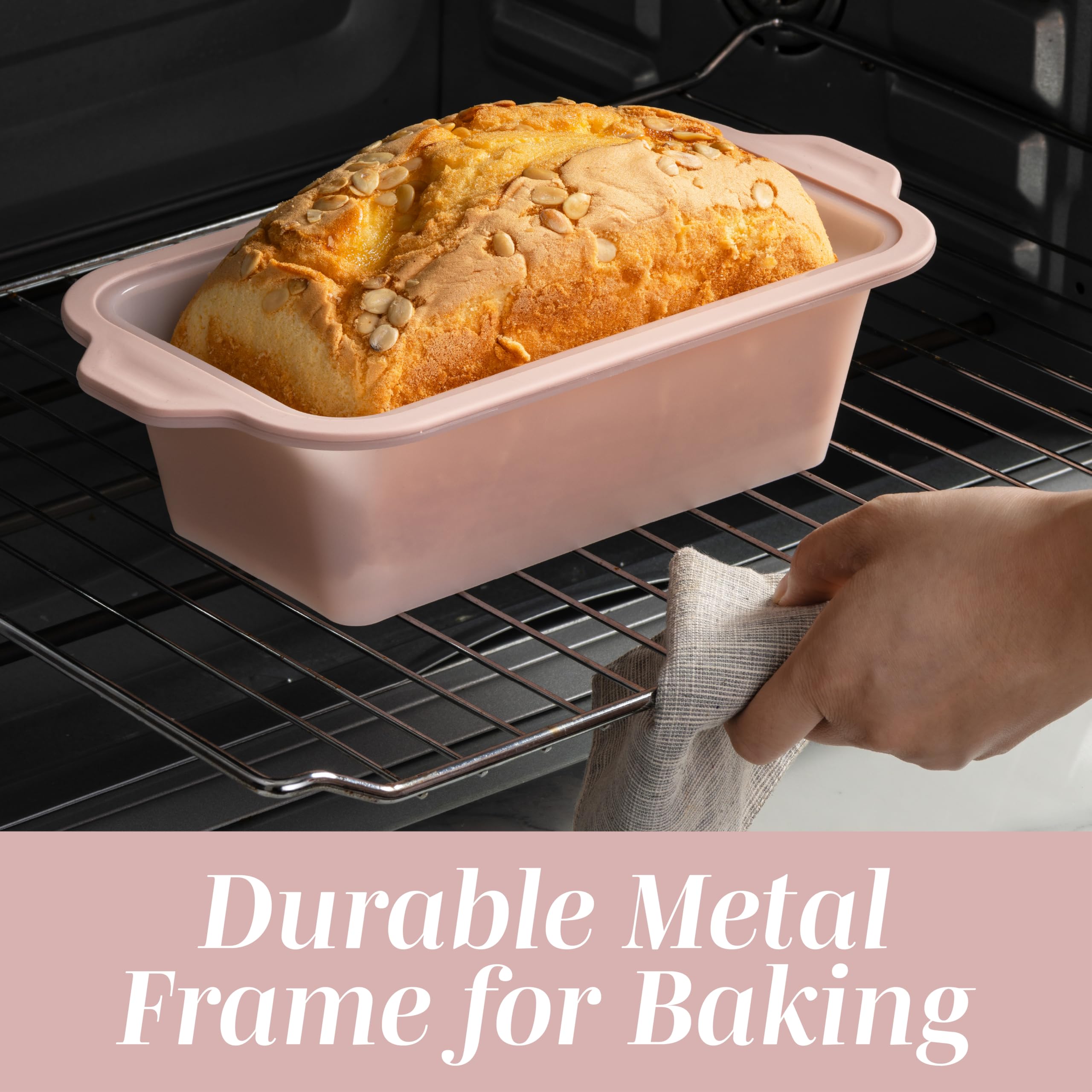 COOK WITH COLOR 17 Stück Silikon Backformen - Antihaftbeschichtung und leicht zu reinigende Silikon-Muffinpfannen zum Backen mit stabilem Metallrahmen für Stabilität, flexible Kuchenformen