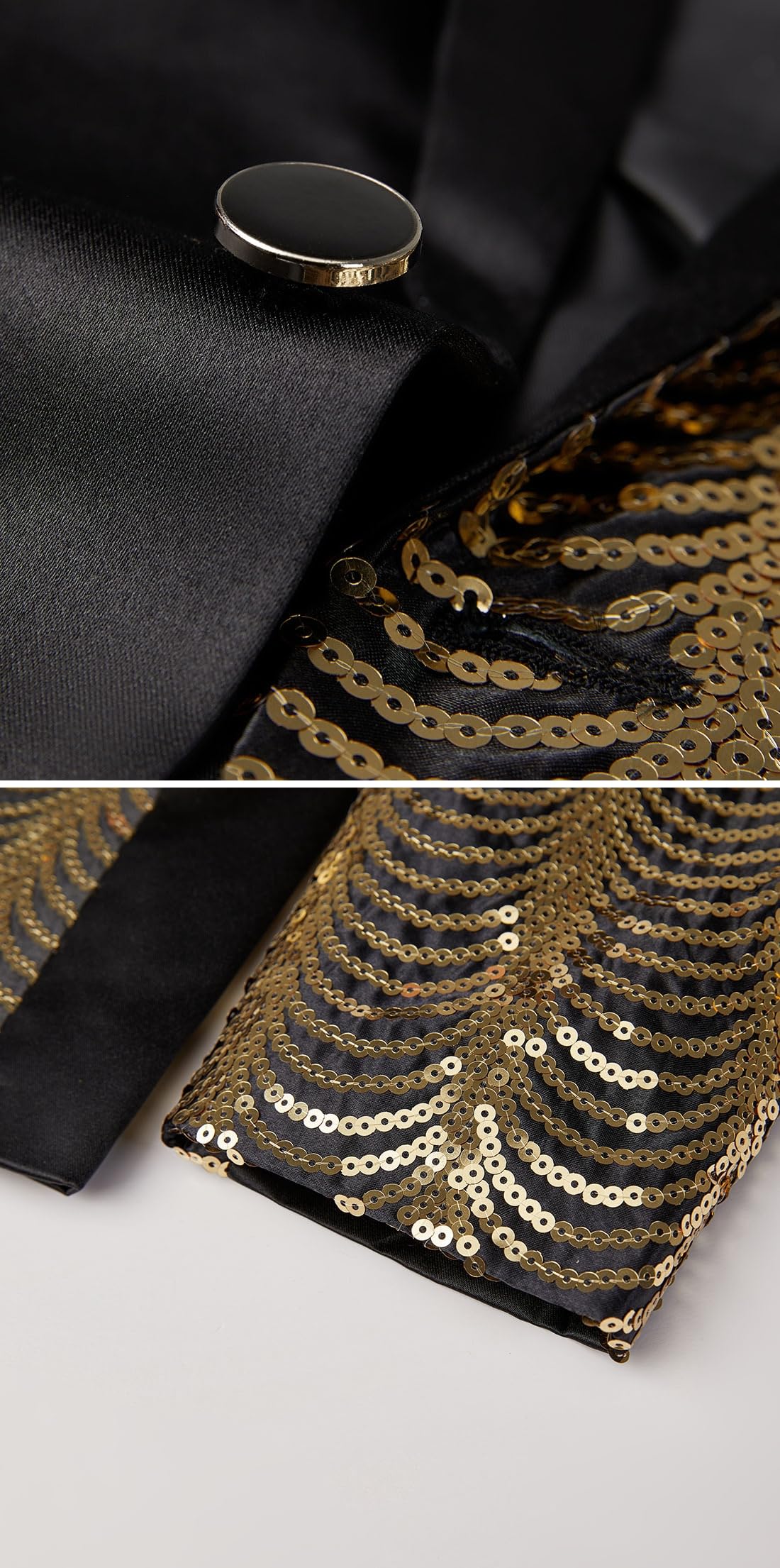 Blazer da Uomo Asimmetrico con Paillettes, Motivo A Onde Glitterate, Un Bottone, Vestibilità Slim, Giacca da Smoking con Tasca Interna, Cappotto Formale Slim Fit per Discoteca, Carnevale, Costume Di
