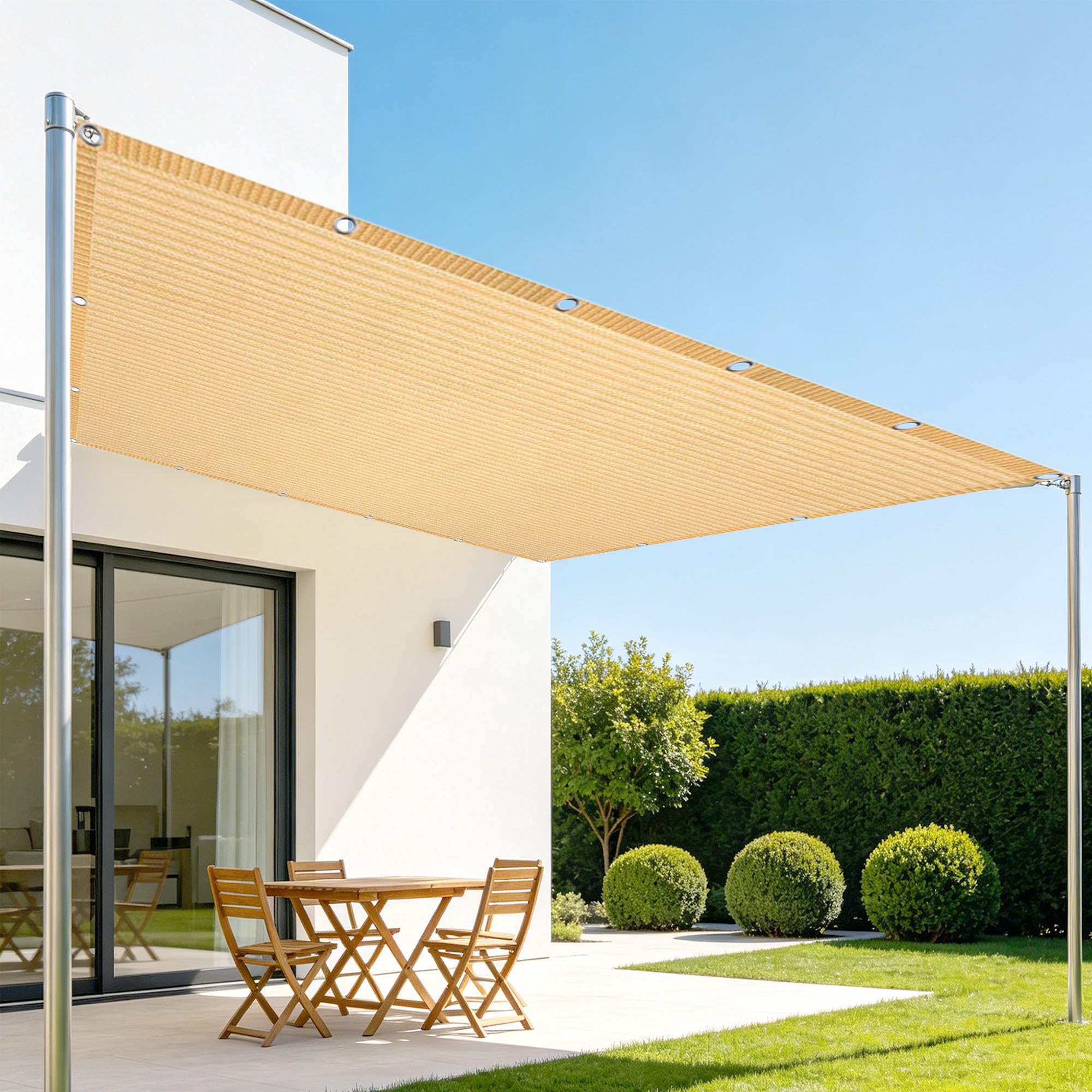 Serre et poulailler filet de protection solaire crème 200x800 cm