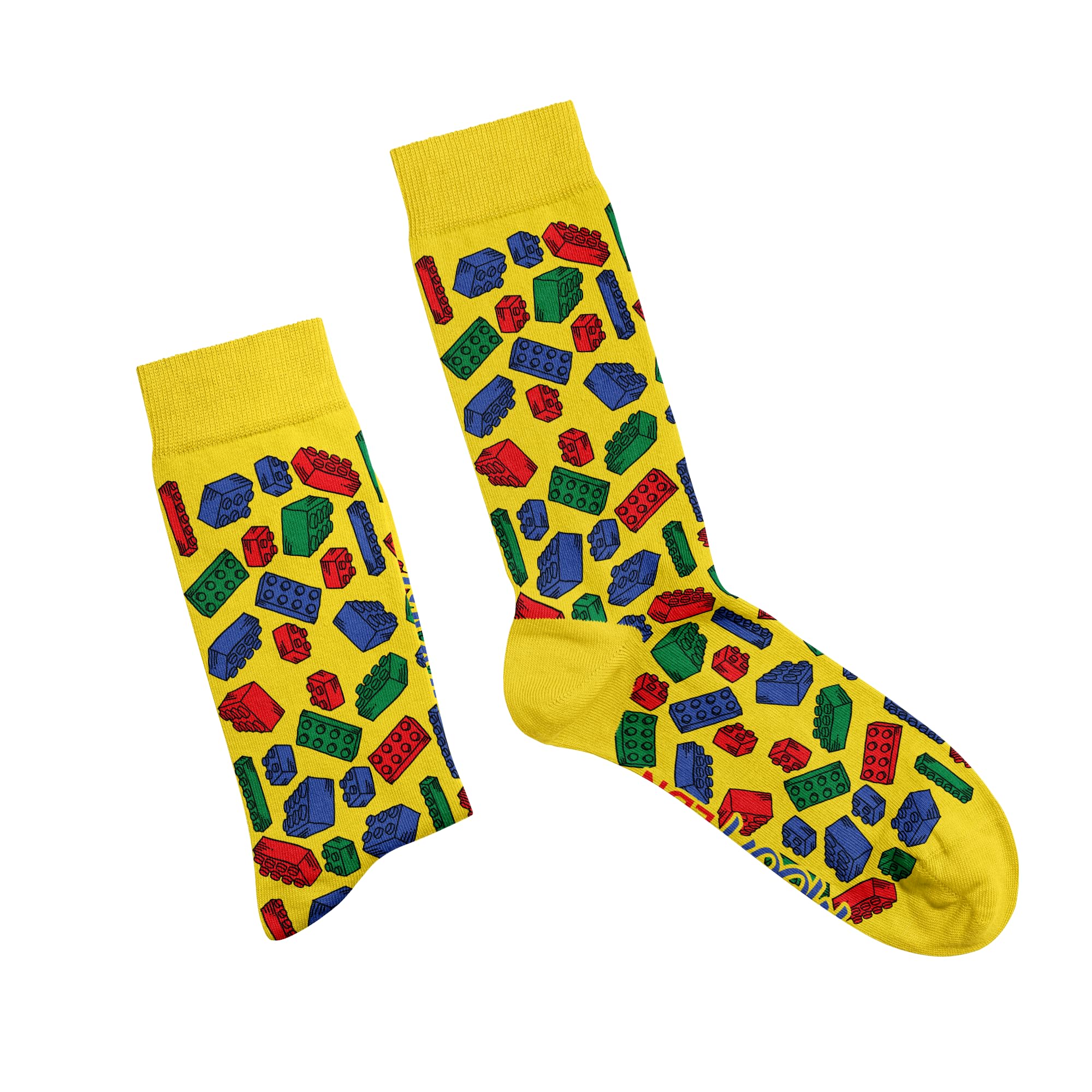 Moja Ldn Unisex Lego Premium Funky Bamboo Socks - Soft And Stylish Women's Bamboo Socks - Eco Friendly And Durable Women Funny Sock