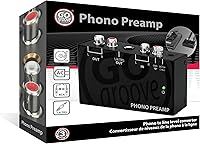 Vista 9 de GOgroove Preamplificador de preamplificador de mini tocadiscos con adaptador de CC de 12 voltios, entrada RCA para reproductor de discos de vinilo