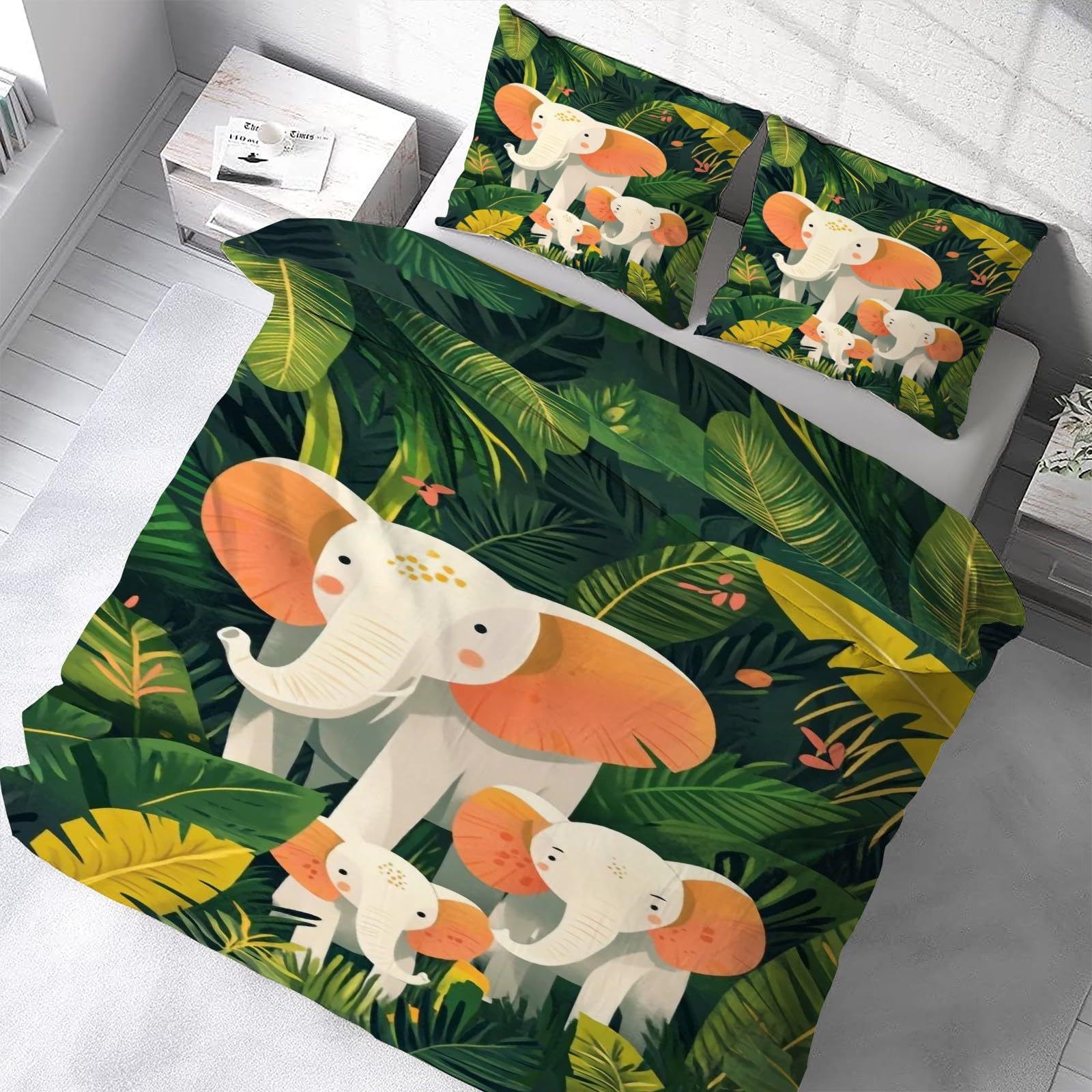Parure housse de couette animaux forêt pour lit douillet