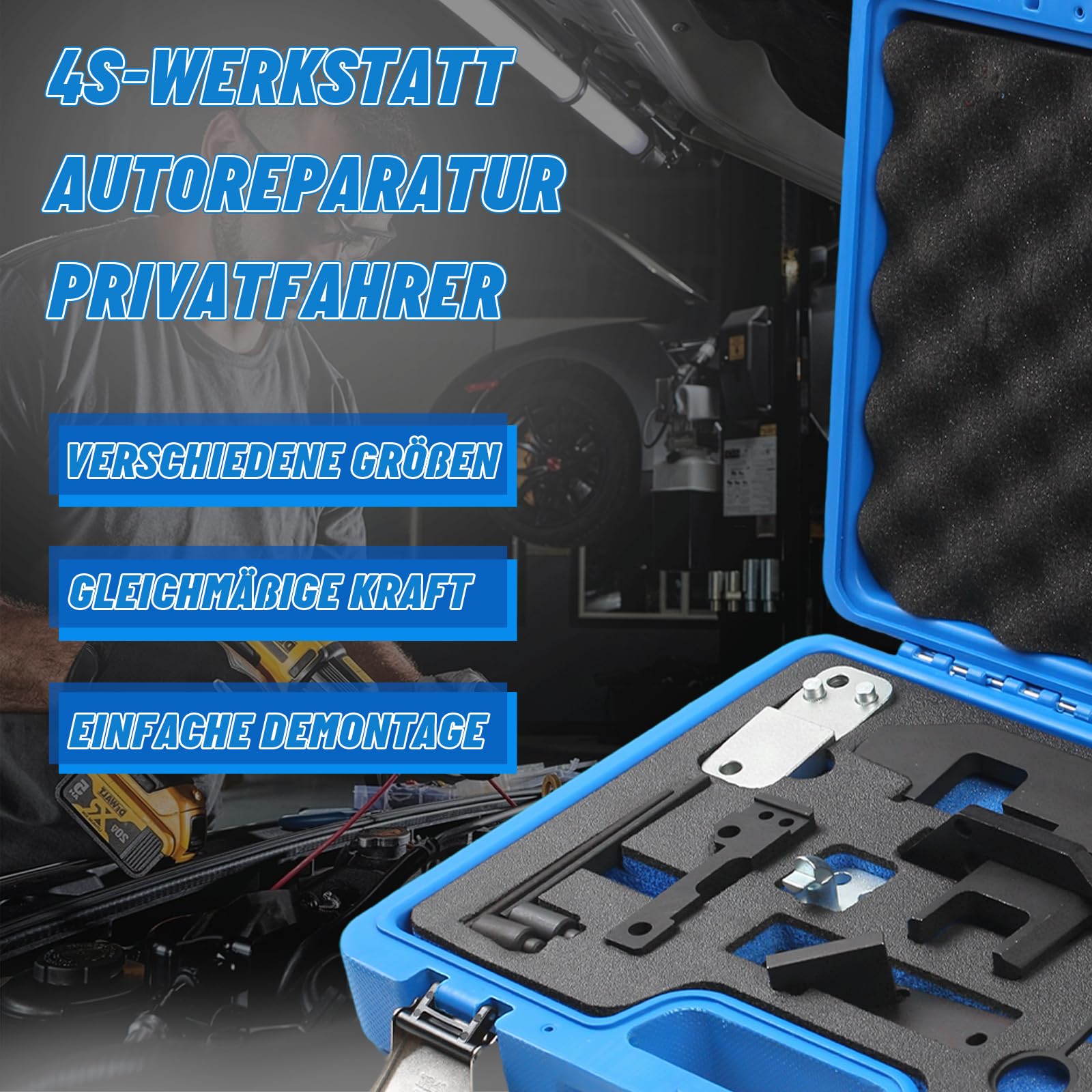 Kit di strumenti per la distribuzione del motore, strumento cinghia di distribuzione compatibile con Peugeot Citroen DS Opel Motor 1.2, GDI Pure Tech Benzin EB2 109-2C, 109-2D, 0109-2B, G-0109