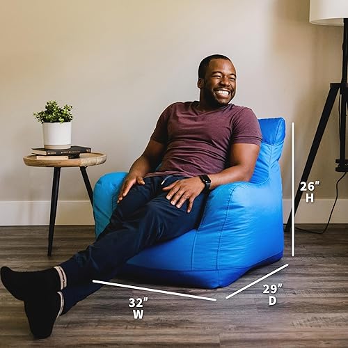 Miniatura 67 de Big Joe Roma - Puf para niños, sherpa de avena y rosa del desierto, gamuza vegana, 2 pies, ligero, recargable, asiento para niños Avena/Rosa del