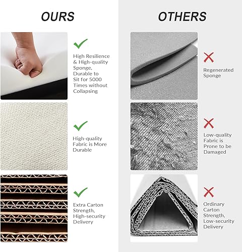 Miniatura 9 de HULALA HOME Banco otomano de almacenamiento con reposabrazos enrollado, banco de cama con botones copetudos con patas de madera maciza, tapa