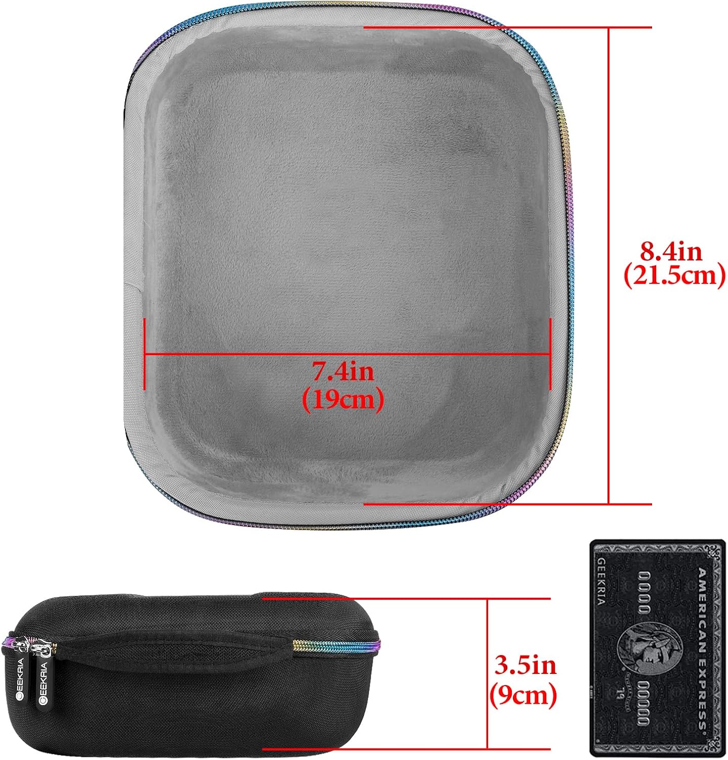 Geekria Shield Headphones Case Compatible with Sennheiser HD400PRO, HD560S, HD598, HD 599SE, HD280PRO, HD 600, Replacement Hard Shell Travel Carrying Bag with Cable Storage (RGB) - Image 4