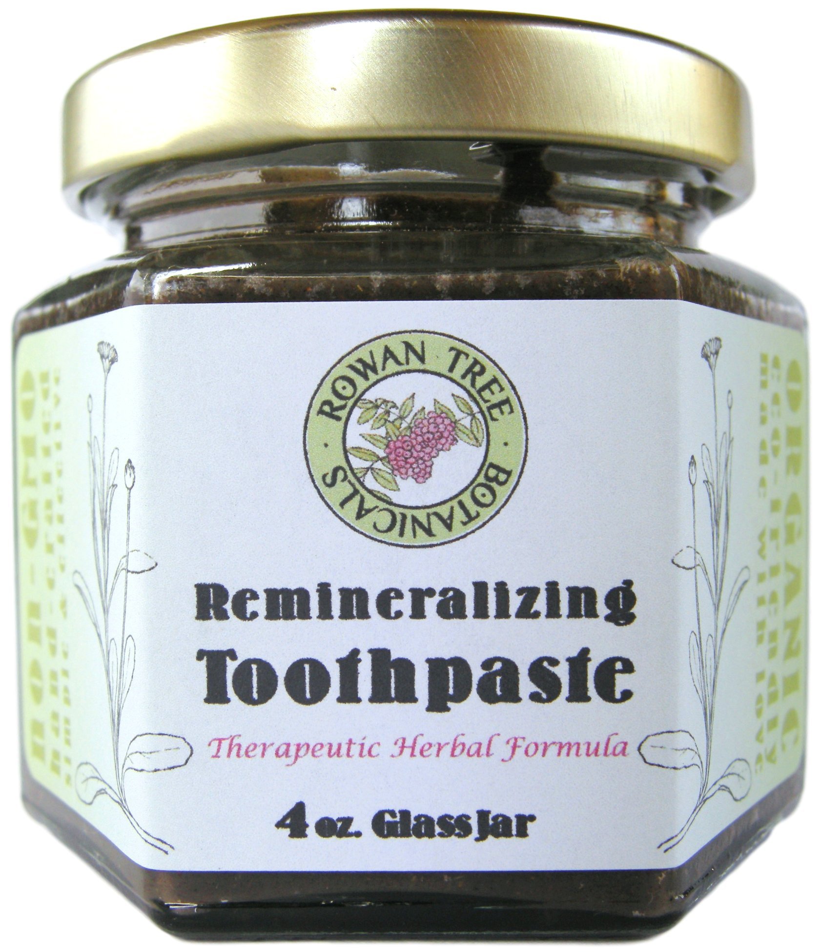 RTB's Organic Remineralizing Toothpaste: Extra-Strength Herbal Formula (1.5oz, 2oz & 4oz Glass jar) (Fennel, Peppermint & Clove) (4OZ)