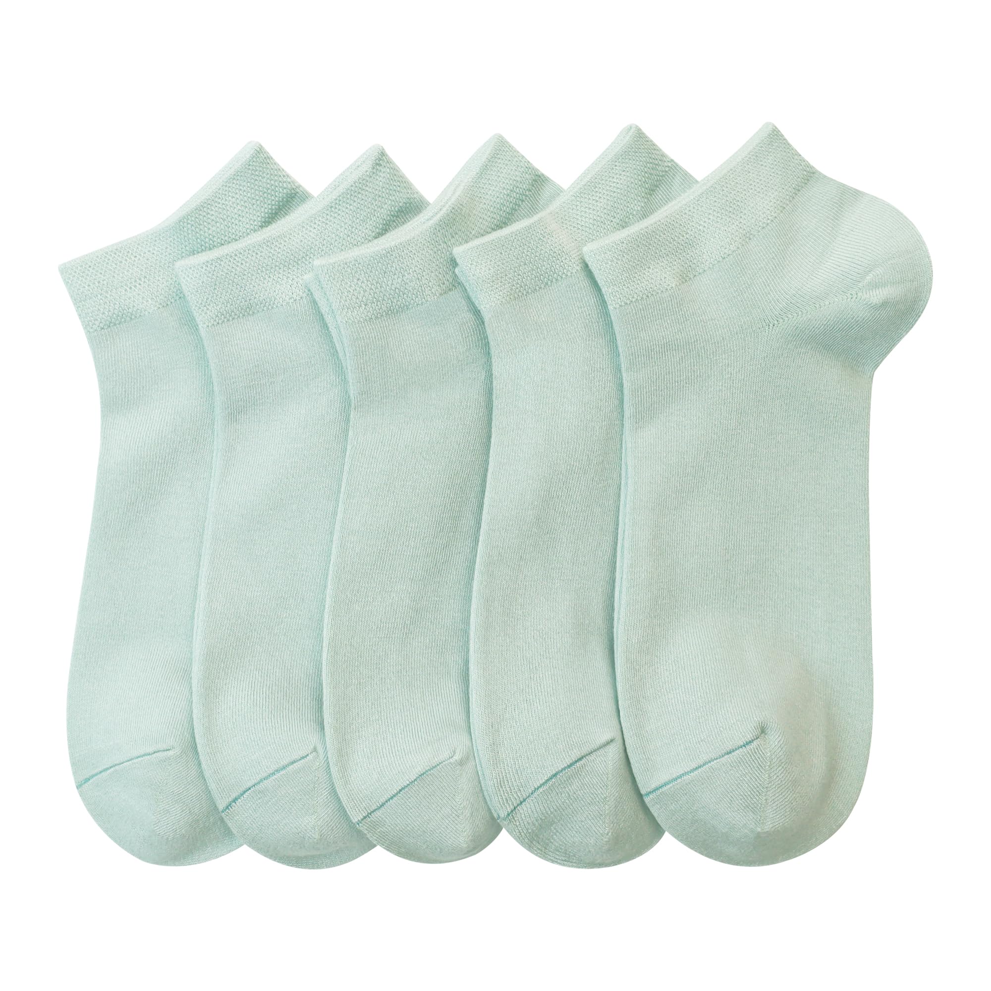 SERISIMPLE Women Viscose Bamboo Ankle Socks Low Cut Thin Sock Lightweight Pastal Color Soft Sock 5 Pairs