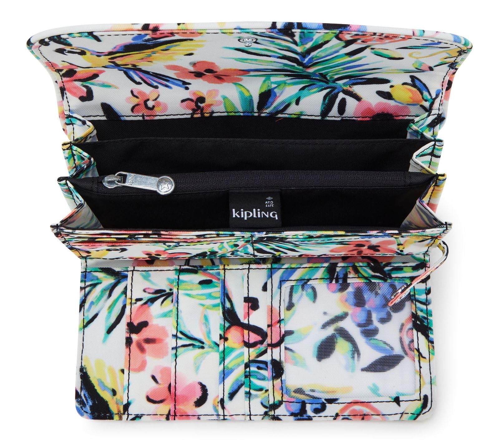 Kipling Money Land, Portafoglio Donna, Cocktail Floral, Taglia Unica