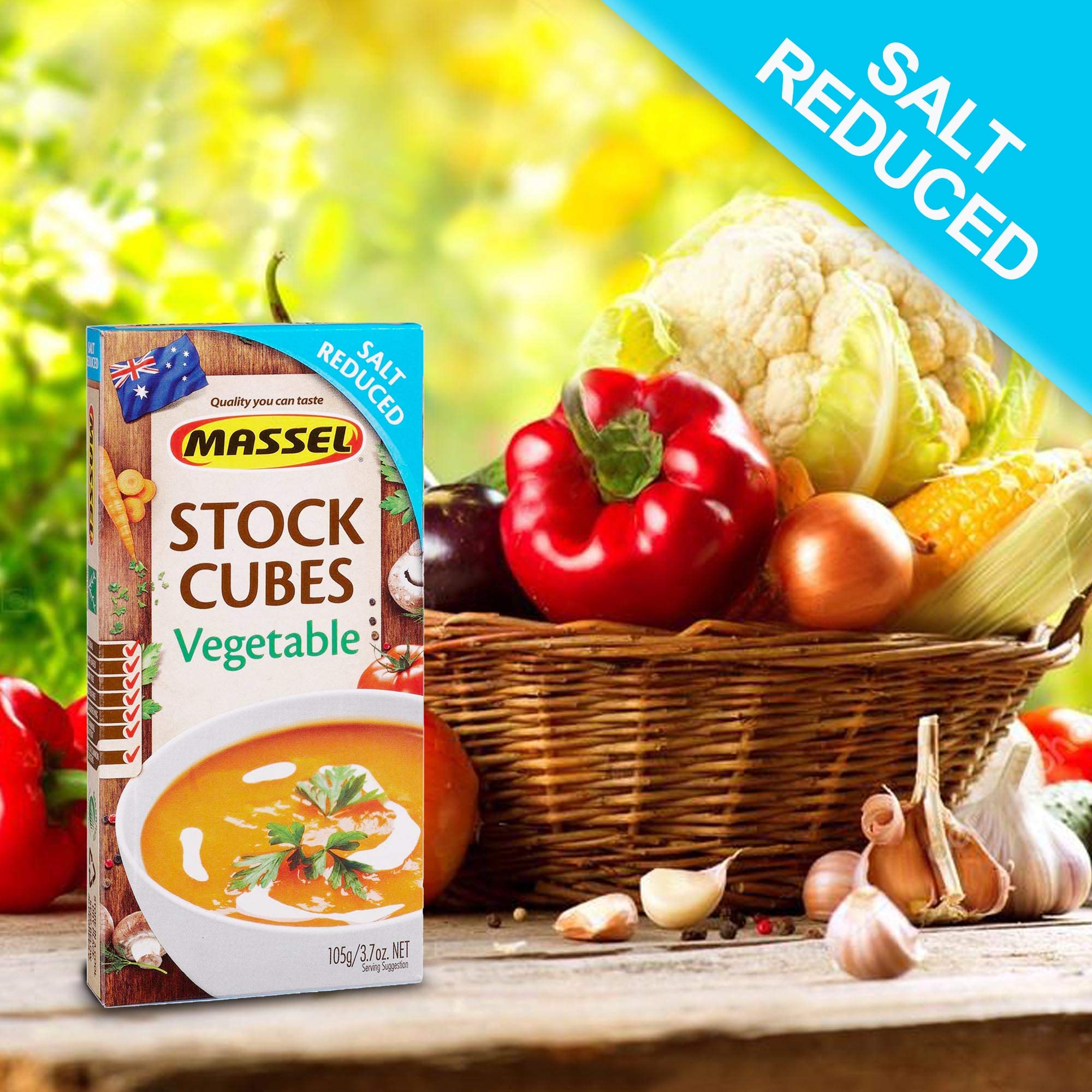 Massel Gluten-Free, Salt Reduced Ultracube Bouillon Cubes, Vegetable, 3.5-Ounce (Pack of 12)