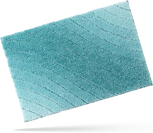 DEXDE Tapete de baño de lujo, tapete de baño de microfibra esponjosa, extra suave y absorbente, antideslizante, tapete de baño para suelo de baño,