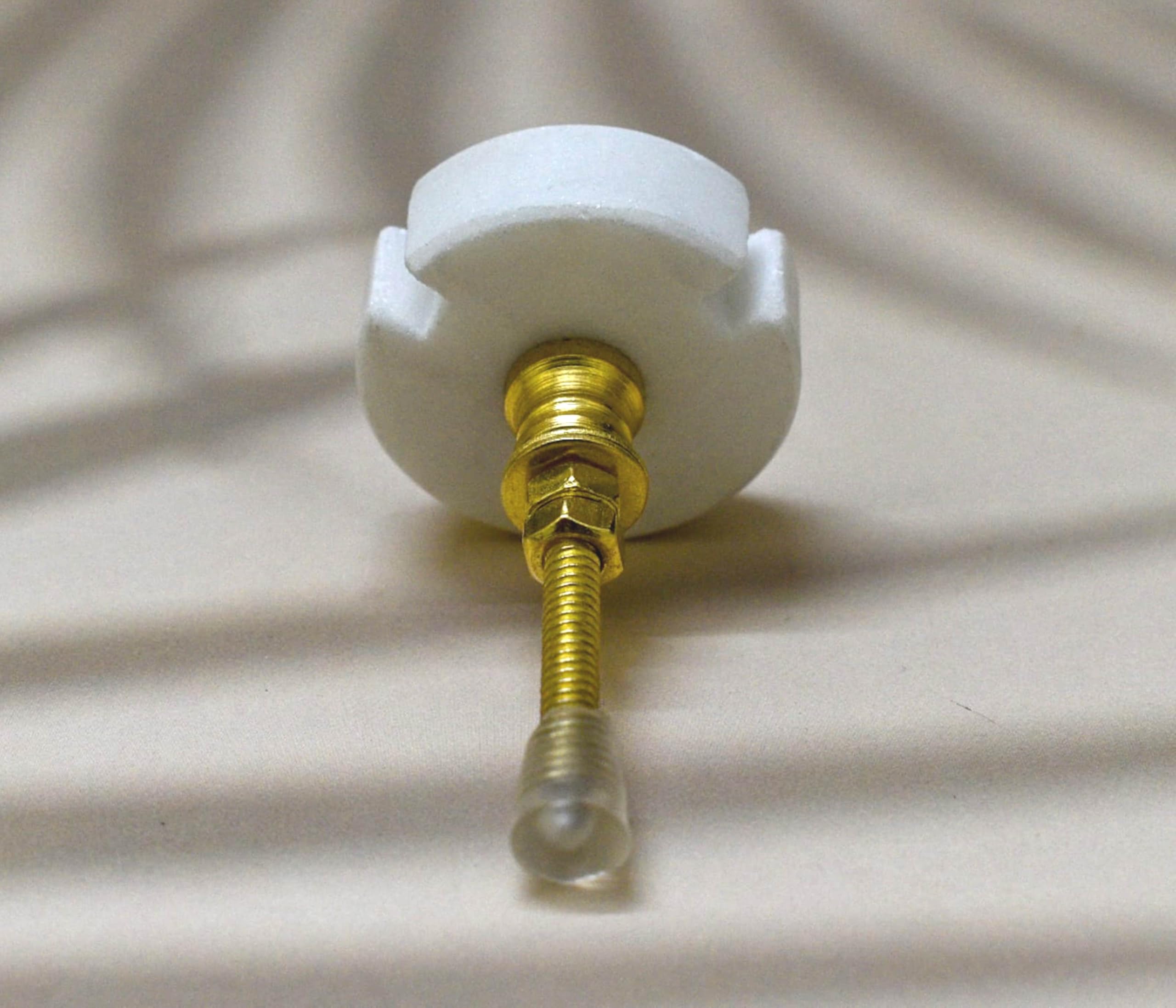 ARTISNO Round White Marble Knob Set of 6, Modern Cabinet Knob, Decorative Hardware, Furniture Hardware, Cabinet Handles, Dresser Pull - Image 3
