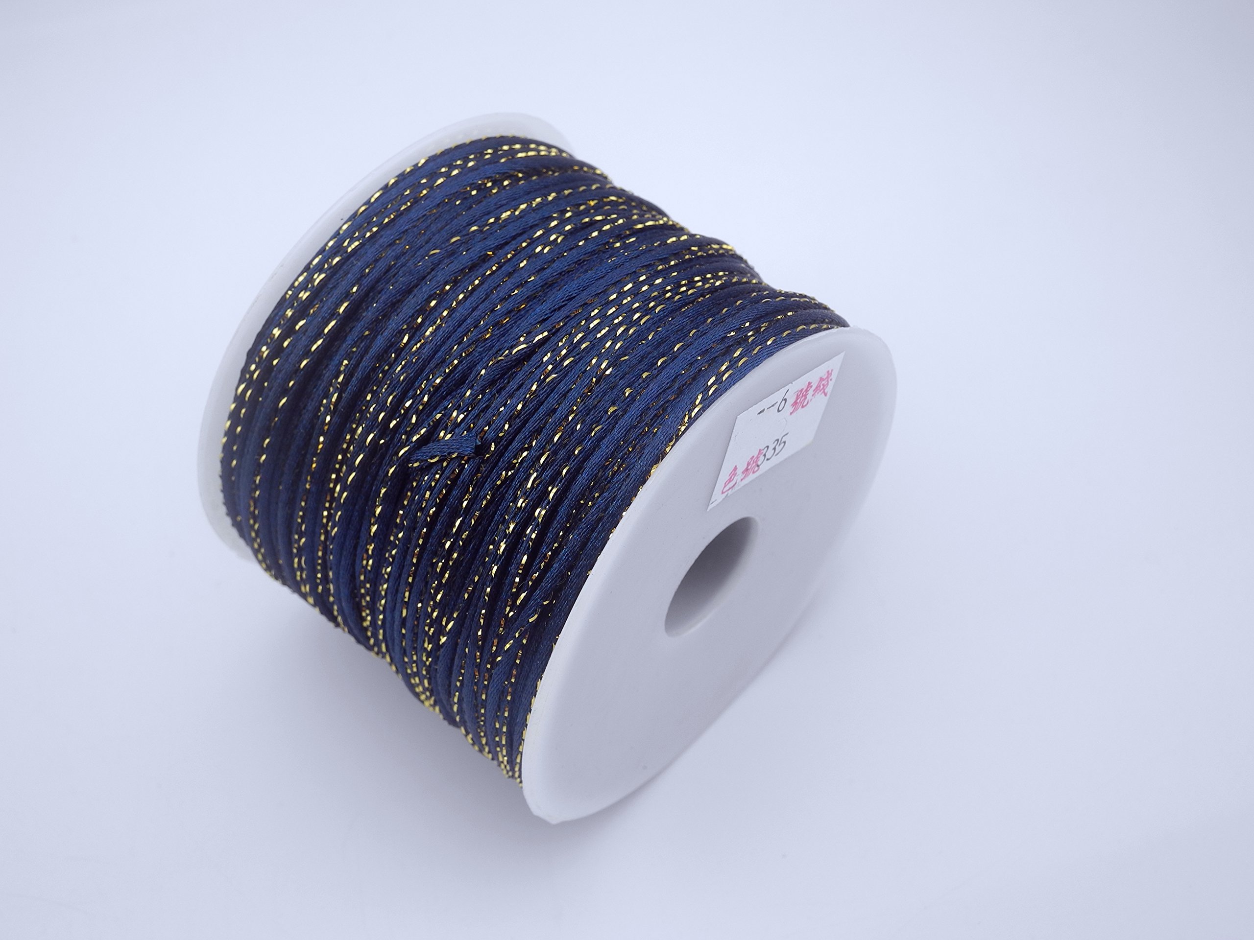 Simplicity Rattail Trim Snapklik.com : KONMAY 100 Yards 2.0mm Navy Metallic Satin Rattail Trim ...