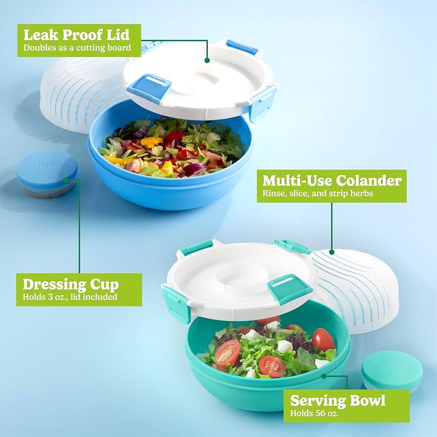 Amazon.com: Tasty 2-Pack Salad Boss To-Go Bowls, All-in-One