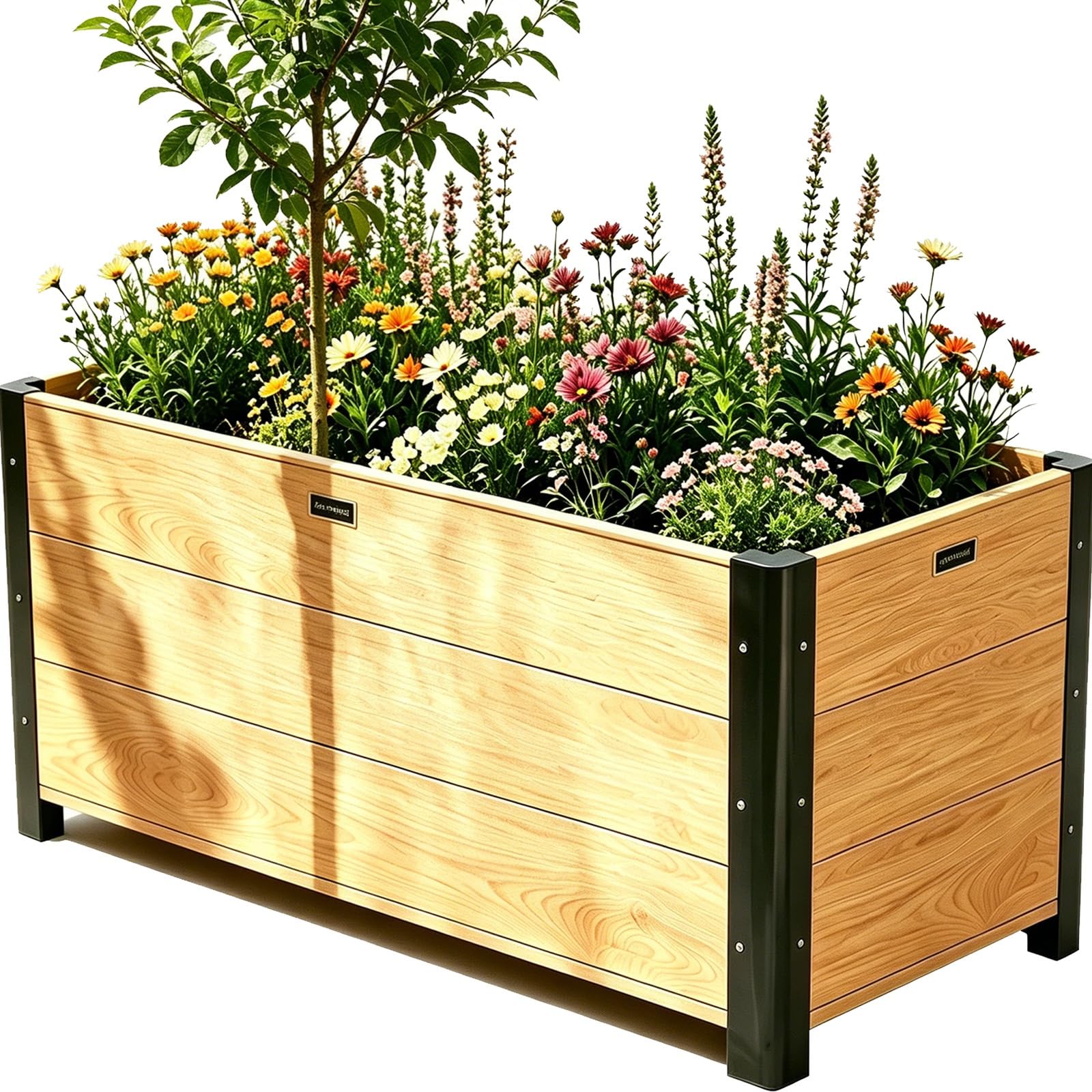 ASYJVWYZ Horticulture Garden Planter Outdoor, Aluminum Alloy Elevated Planter Box With Drain Hole, Rounded Corners Or Porch/Patio/Garden/Commercial