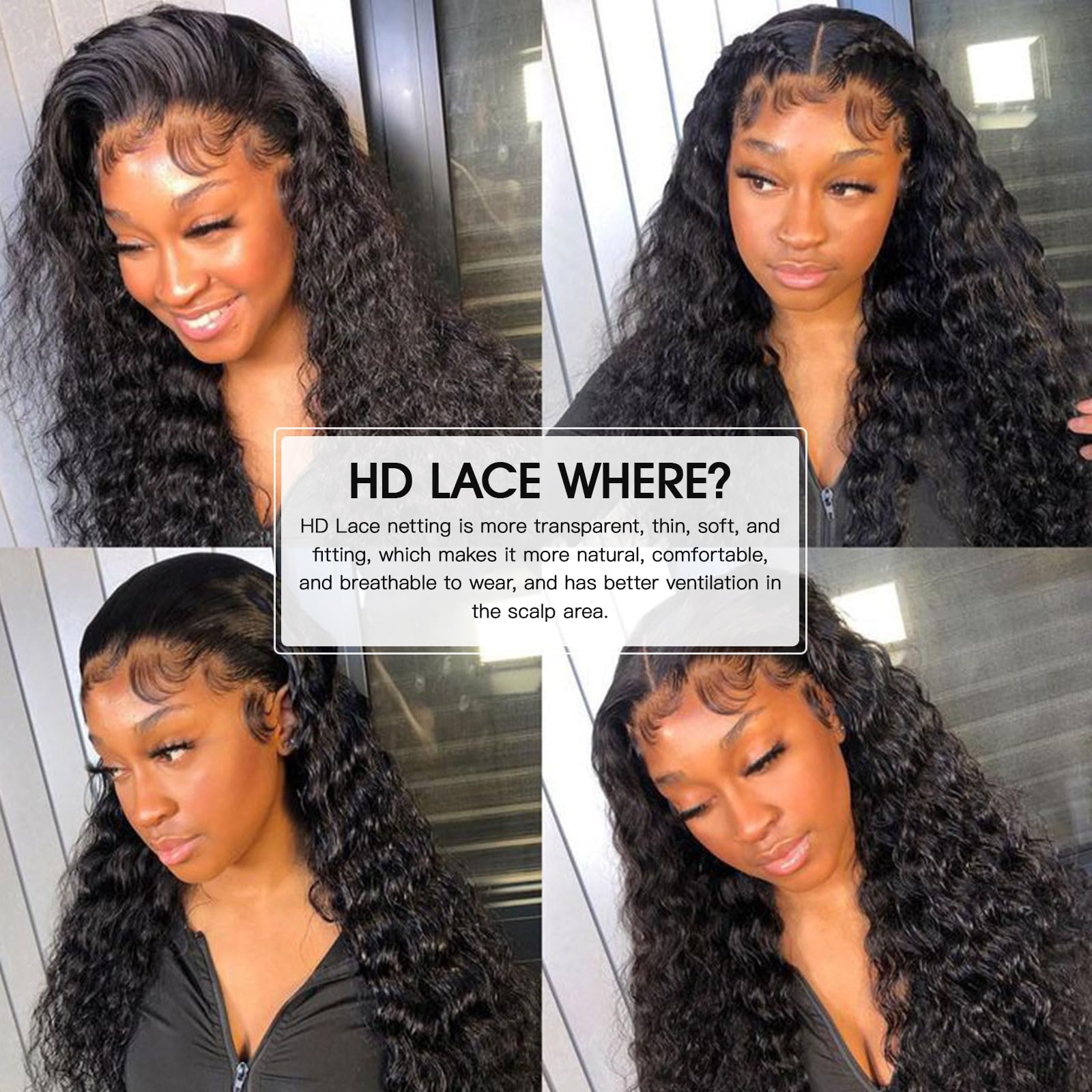 Amazon.com : Lemoda 13x6 Full Lace Frontal Wig Water Wave 
