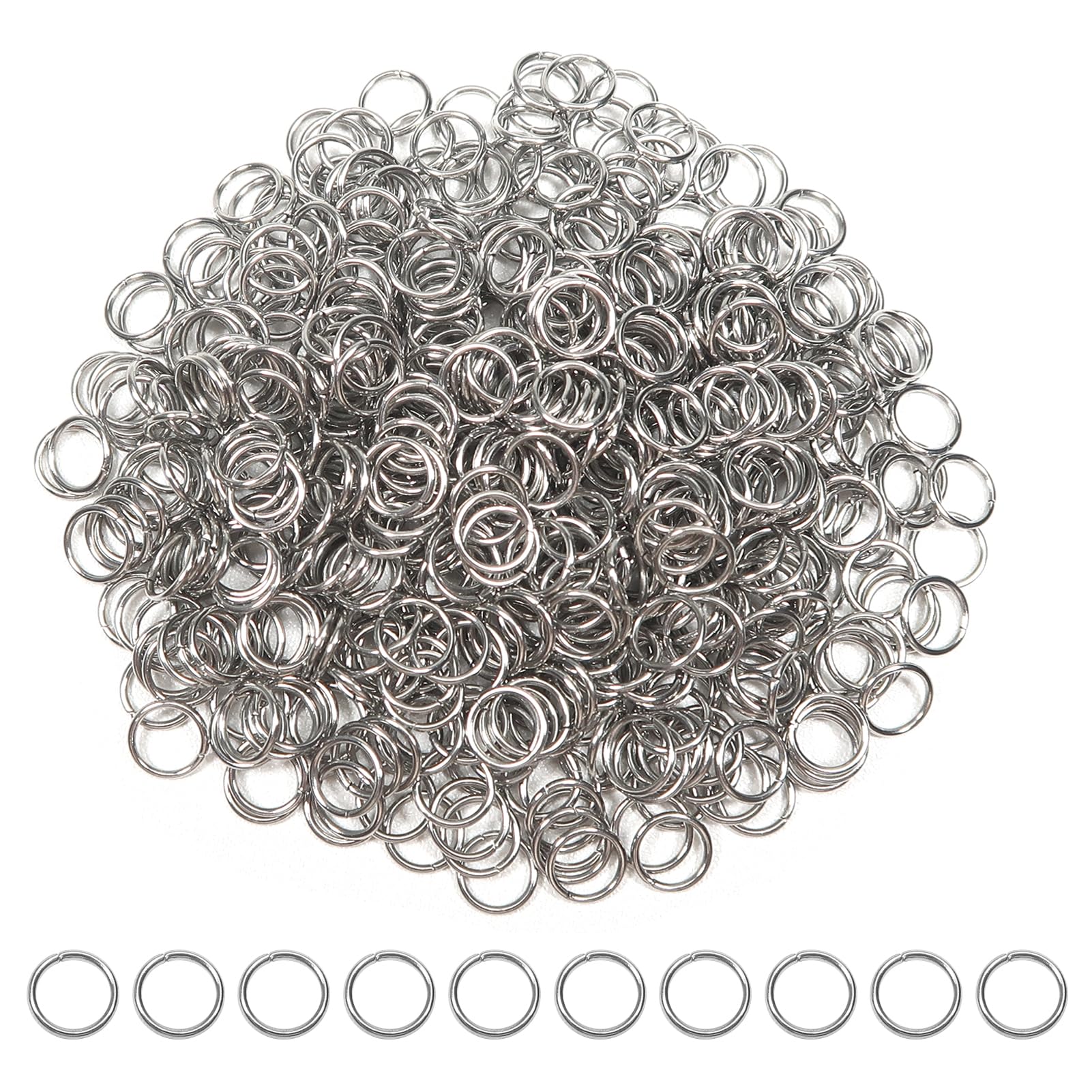 500 Anneaux De Saut Ouvert 6mm Acier Inoxydable - Argent - Pour Création Bijoux