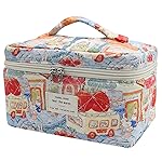 1pc Large Makeup Bag, Cute Cosmetic Bag for Women Girls, Floral Coquette Aesthetic Toiletry Bag, Travel Make Up Organizer Bag (Rabbit Print)