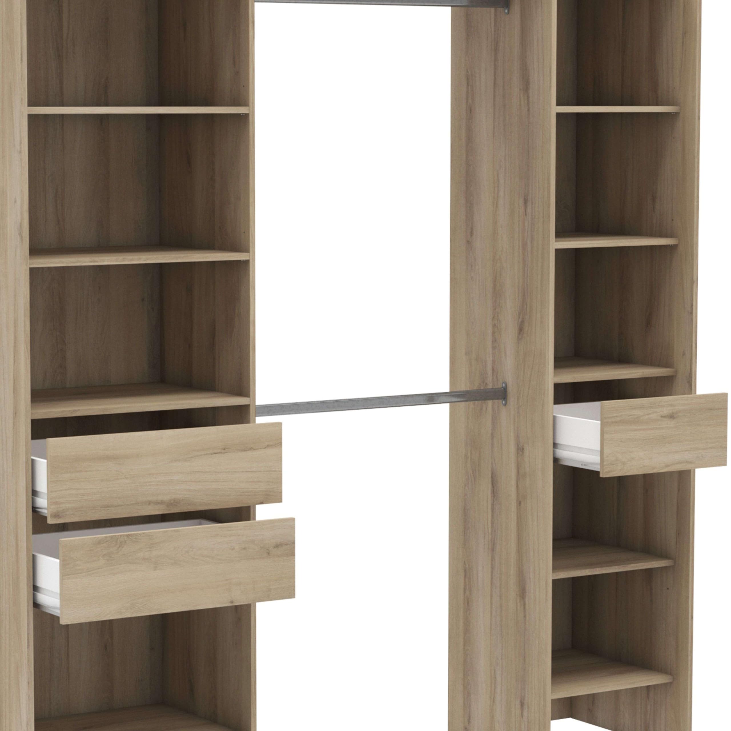 demeyere Miami Armoire en Bois et chêne Brut 191,8 x 204,5 x 50 cm