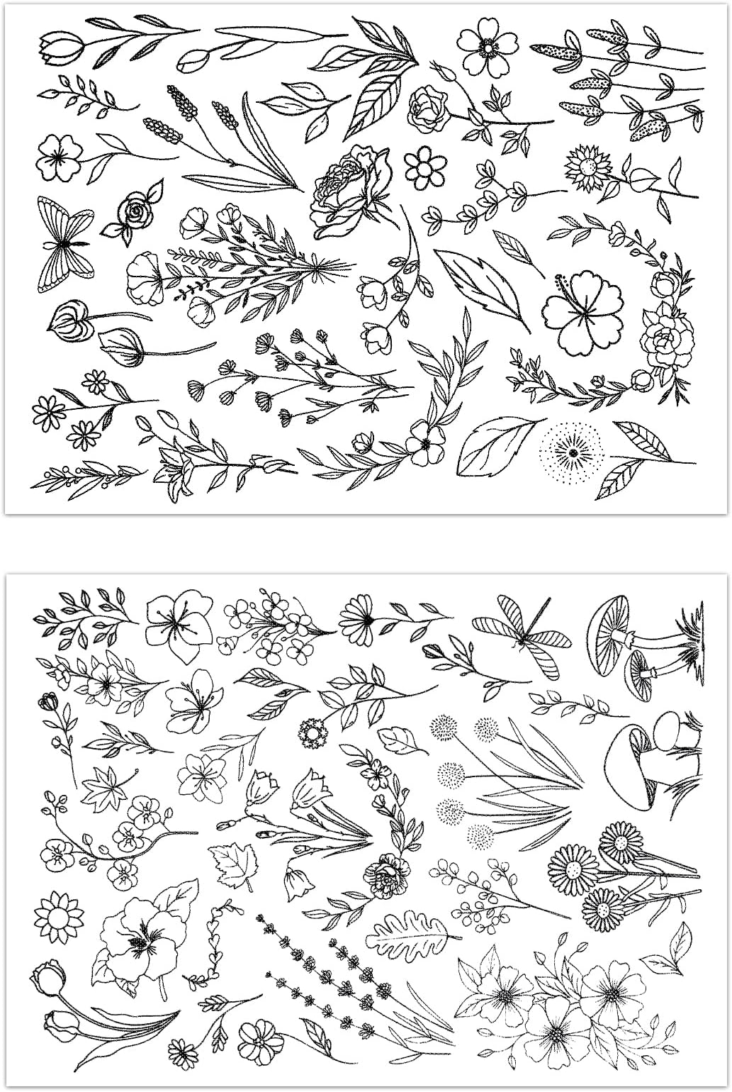 Water Soluble Embroidery Patterns Water Soluble Stabilizer Stick and Stitch Embroider Paper Wash Away Embroidery Stabilizers Tear Away Patterns for Hand Sewing Lover