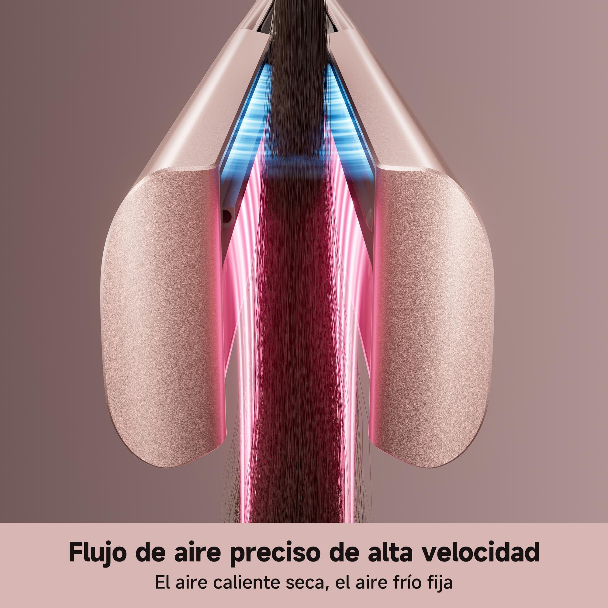 DREAME Aero Straight Pro Plancha Secador 2 en 1, Canal de Doble Flujo de Aire, Styling AI, Alisado Wet-to-Dry, Modo Cuidado Raíces 57°C, Triple Protección Cabello, Motor 110.000RPM, Pantalla Smart