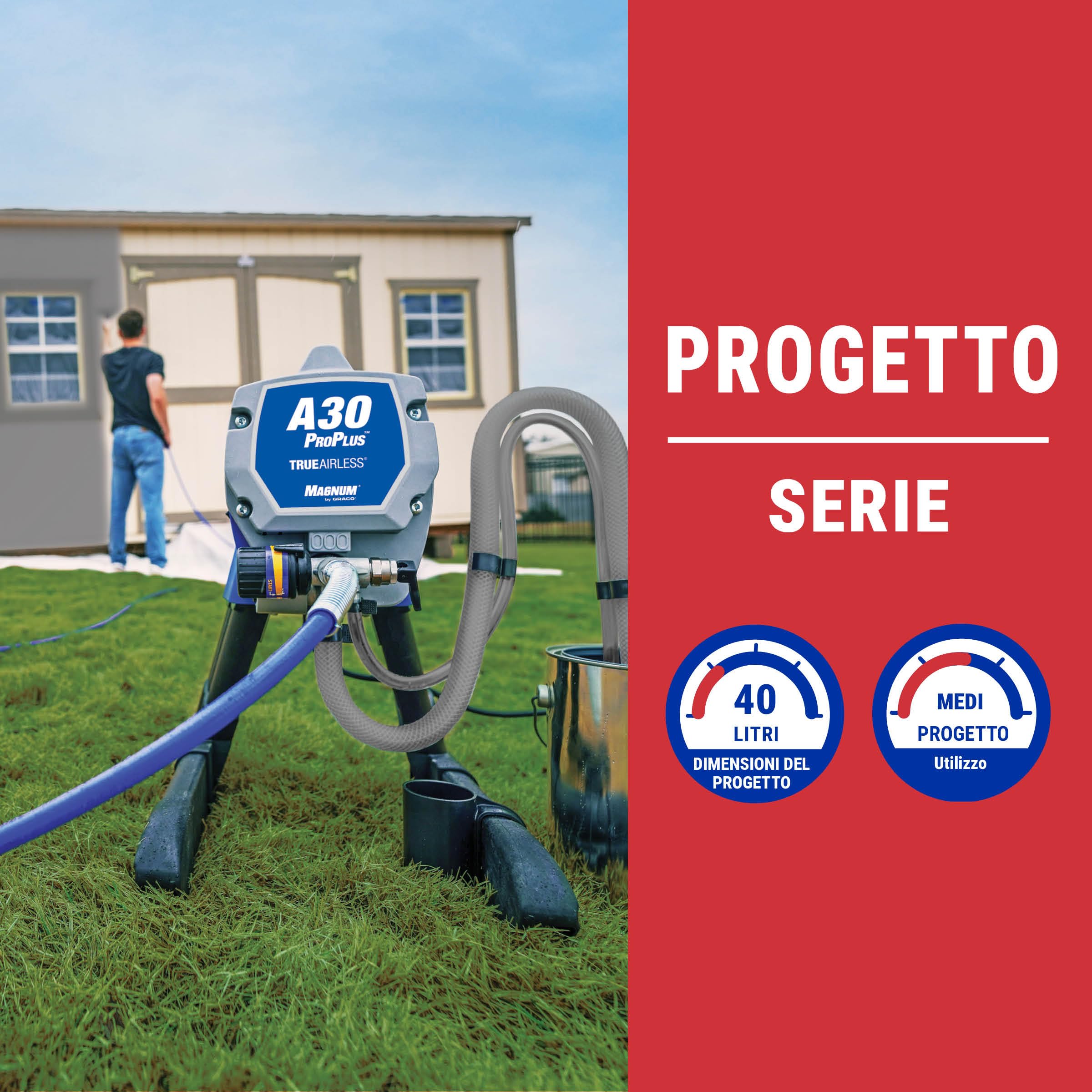 Magnum by Graco 17C244 A30 ProPLUS Spruzzatore di vernice airless, per uso domestico (portata 1,0 l/min, pressione massima 207 bar)