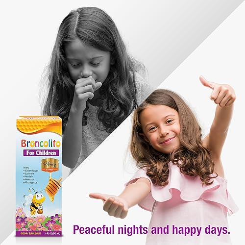 Miniatura 8 de BRONCOLITO - Jarabe de miel para niños, mezcla de hierbas naturales con flor de saúco, regaliz, gordolobo y eucalipto, fórmula calmante con sabor a