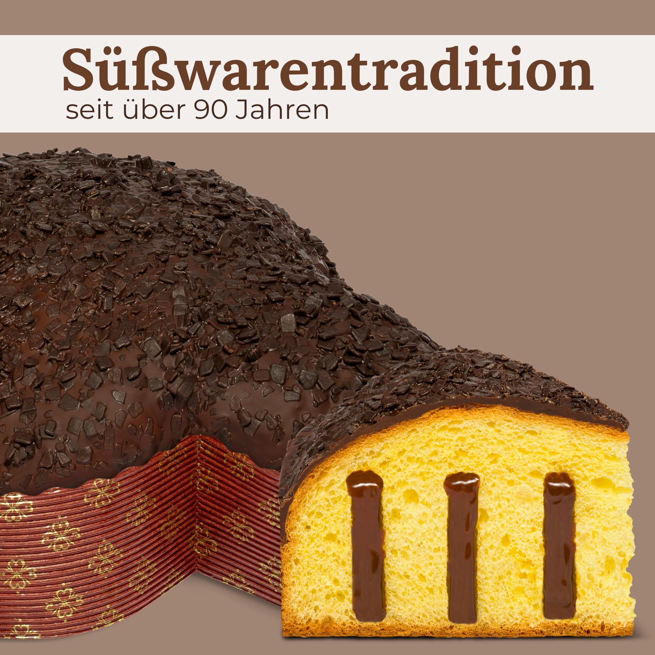Artisan Colomba gefüllt mit Gianduia-Creme, 750 gr - Pasticceria Fraccaro 1932, Osterkuchen mit Gianduia-Creme und Schokoladenglasur, ohne kandierte Früchte, natürlich gesäuert, Verpackungslinie