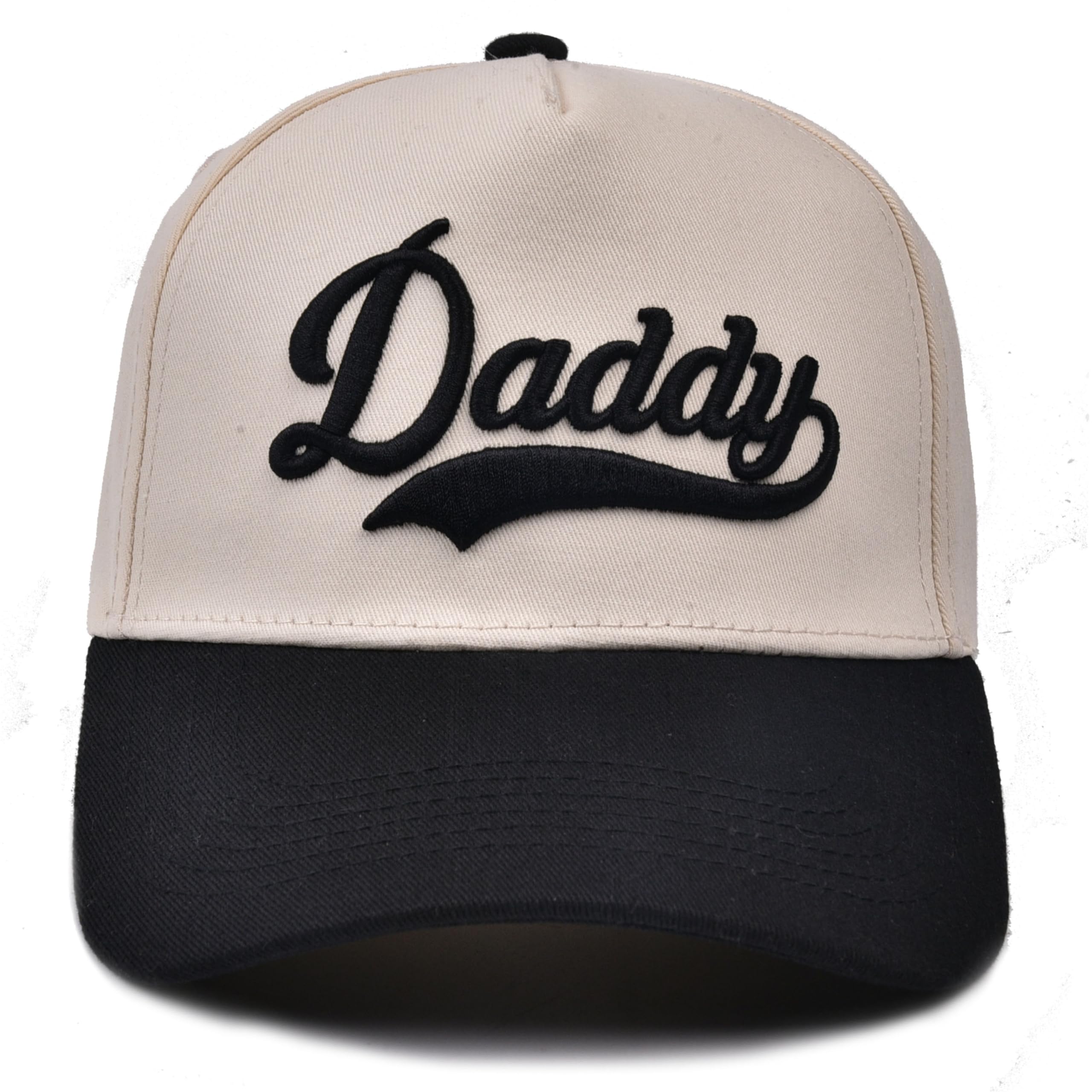 Daddy Trucker Hats for Men, New Dad 2026 Gifts,Embroidered Adjustable Vintage Baseball Caps Beige