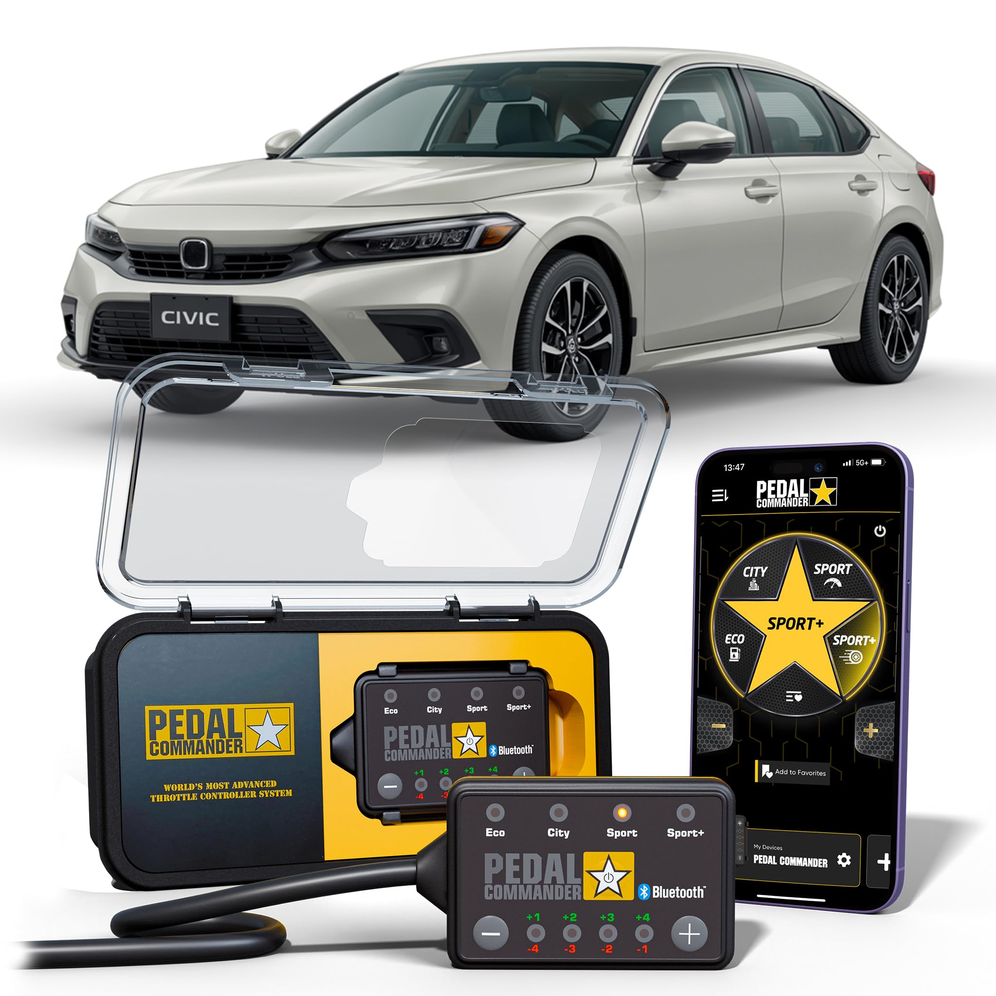 PEDAL COMMANDER for Honda Civic 2016-2025 Throttle Response Controller - Fits EX, EX-L, EX-T, LX, Sport, Si, Type R, 1.5L, 2.0L, Not for Accords, Honda Civic Accessories