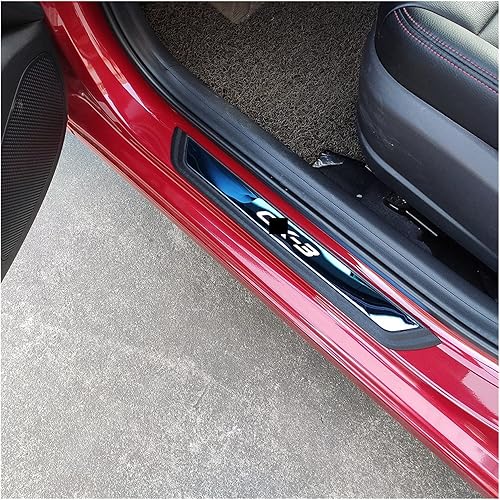 Miniatura 4 de DSHJIE Estilo de automóvil compatible con Mazda CX3 protector de umbral de puerta placa de acero inoxidable accesorios de pedal de automóvil