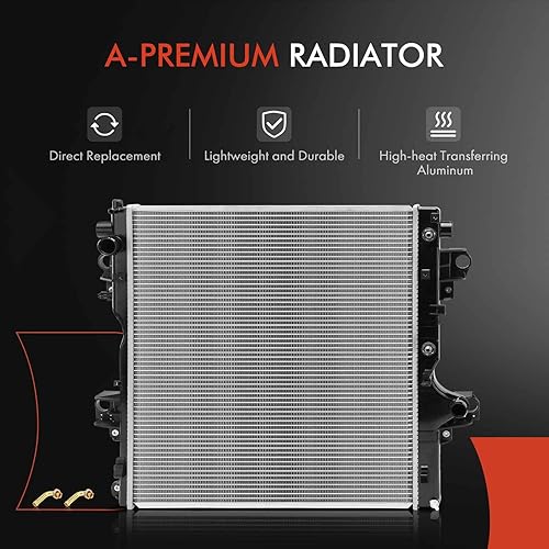 Miniatura 6 de A-Premium Conjunto de radiador de refrigerante del motor compatible con Toyota LandCruiser Prado 2015-2021, AWD, transmisión automática