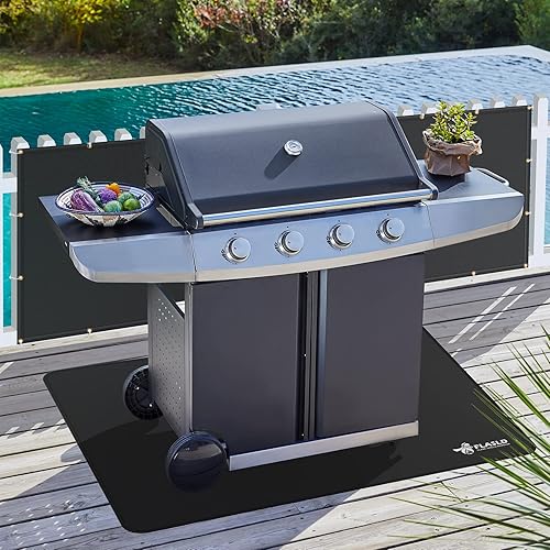 Miniatura 5 de FLASLD Hearth - Alfombras resistentes al fuego, 24 x 42 pulgadas, para parrilla de gas, resistente al fuego, resistente al calor, antiadherente,