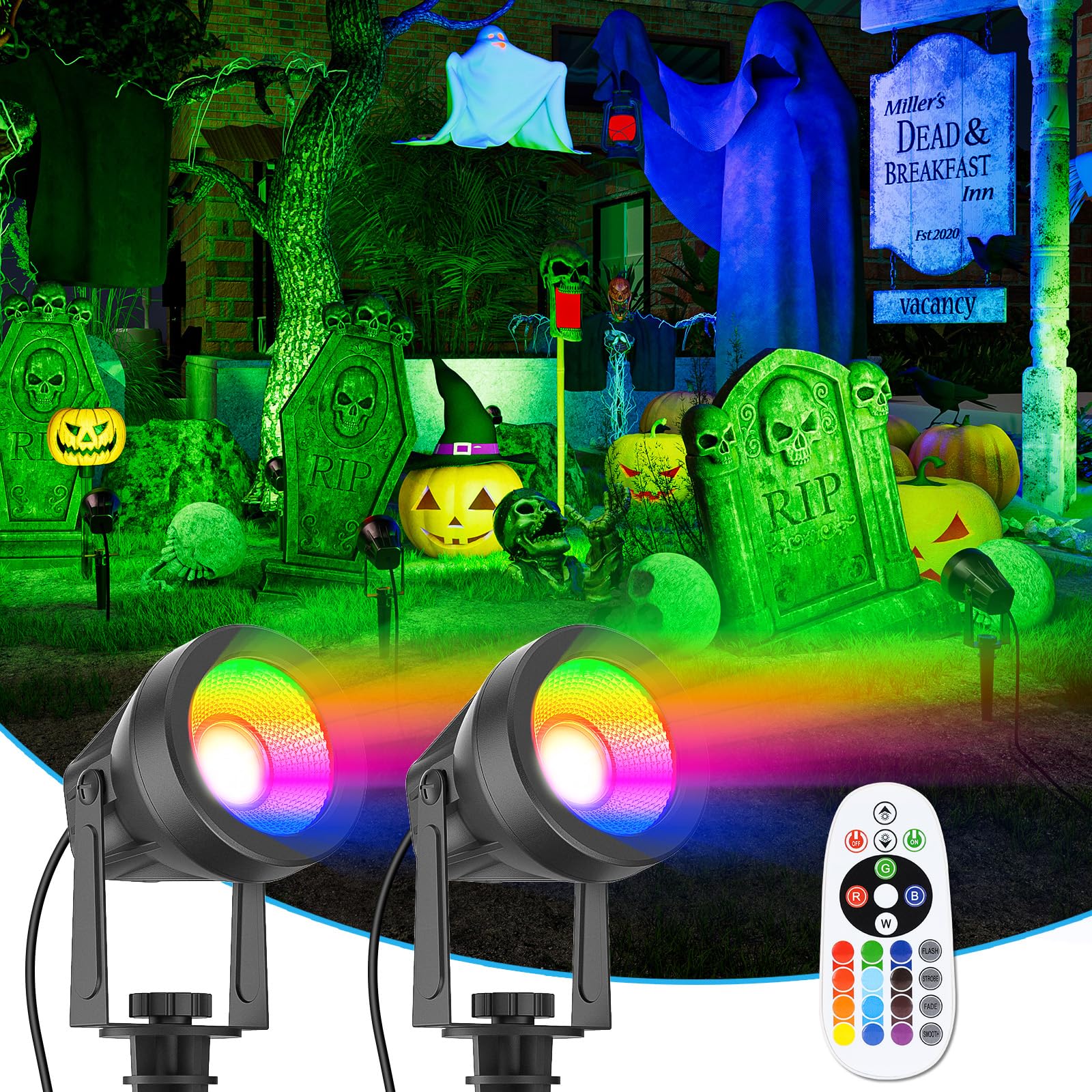 ライト・ランタン LED spotlight set of 2 Lumary Smart Outdoor Spot Lights 56ft Gen 2 (6Pack)