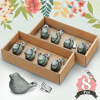 Aazon.co: 8 Pieces Cast Iron Antique Bird Tablecloth Weights Vintage