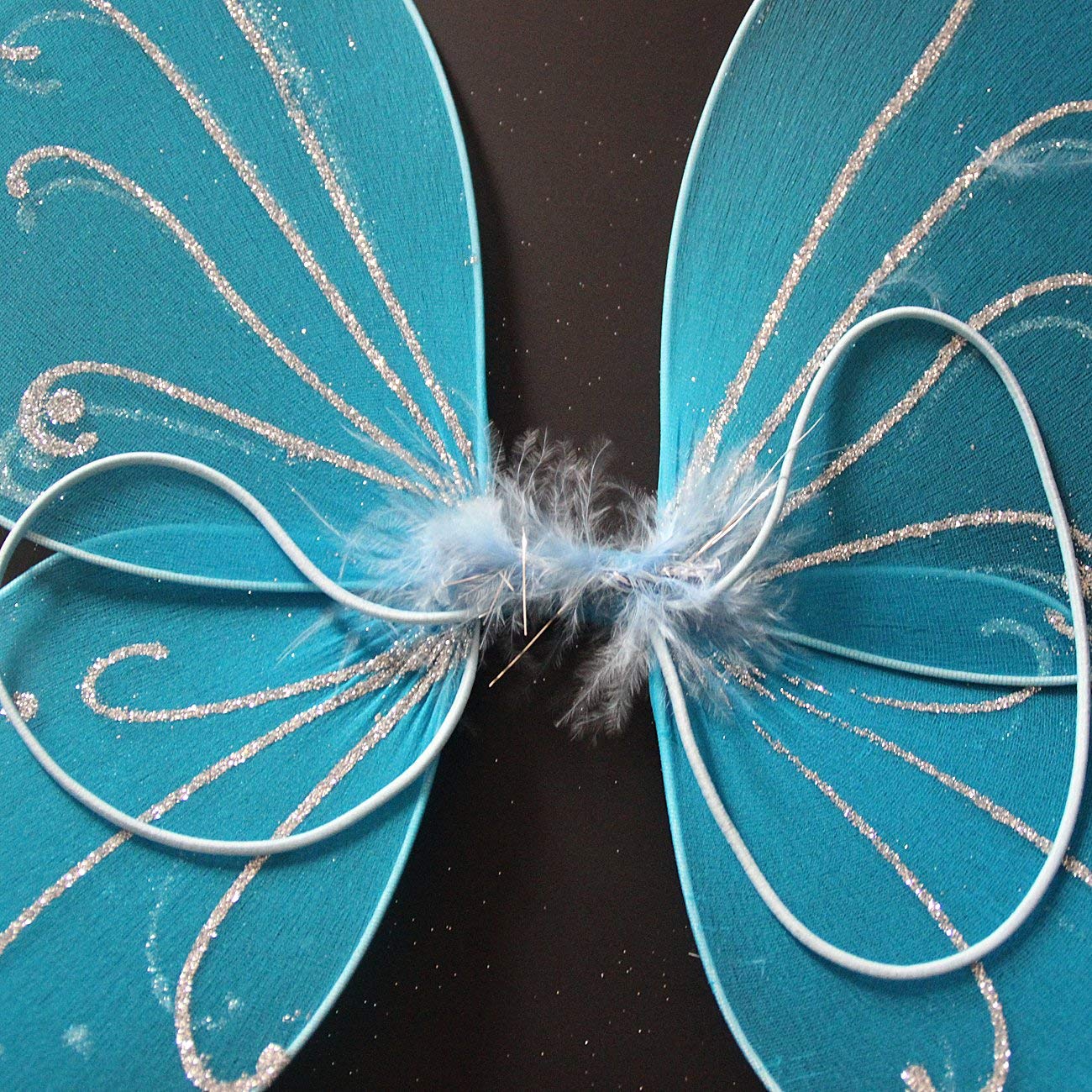 GALPADA Ailes De Fée Et D'ange En Chiffon Bleu – Accessoire Cosplay Léger Pour Enfants Et Adultes (60 X 48 Cm)