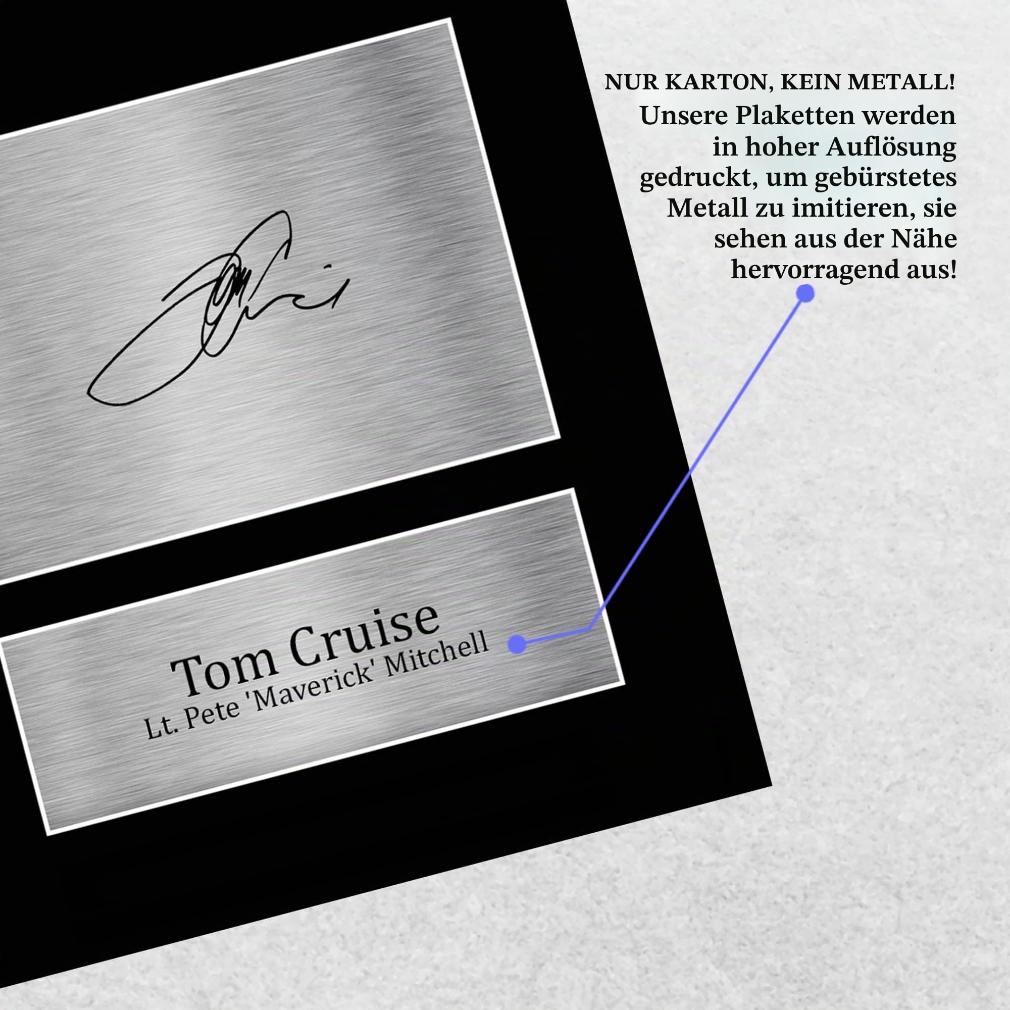 HWC Trading A4 Tom Cruise Top Gun Maverick Geschenke Geducktes Signiertes Autogramm Foto für Fans von Film Memorabilien - A4