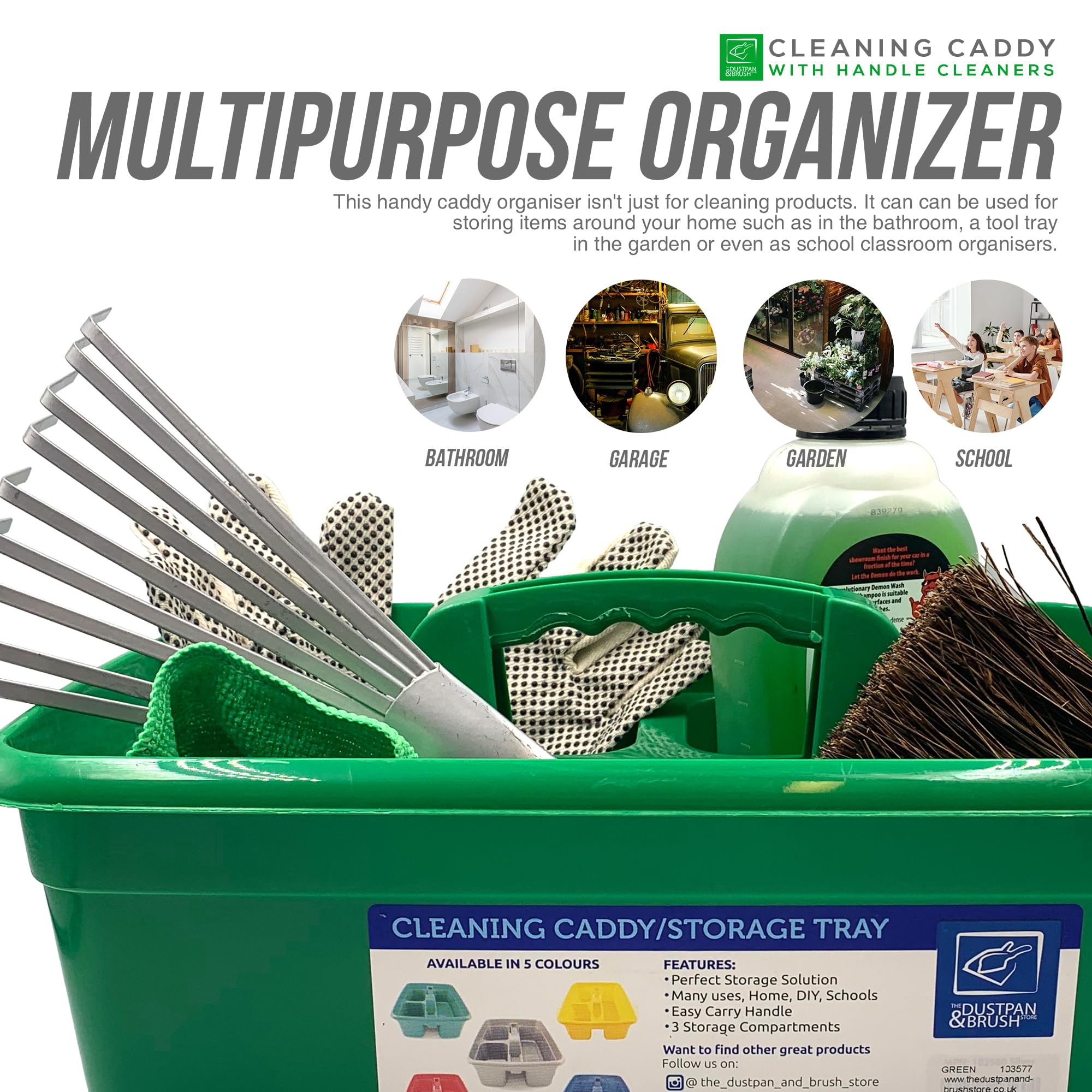 Organizer Per Pulizia WENKO - 6 Scomparti - 28x26.5cm - Poliestere Antracite