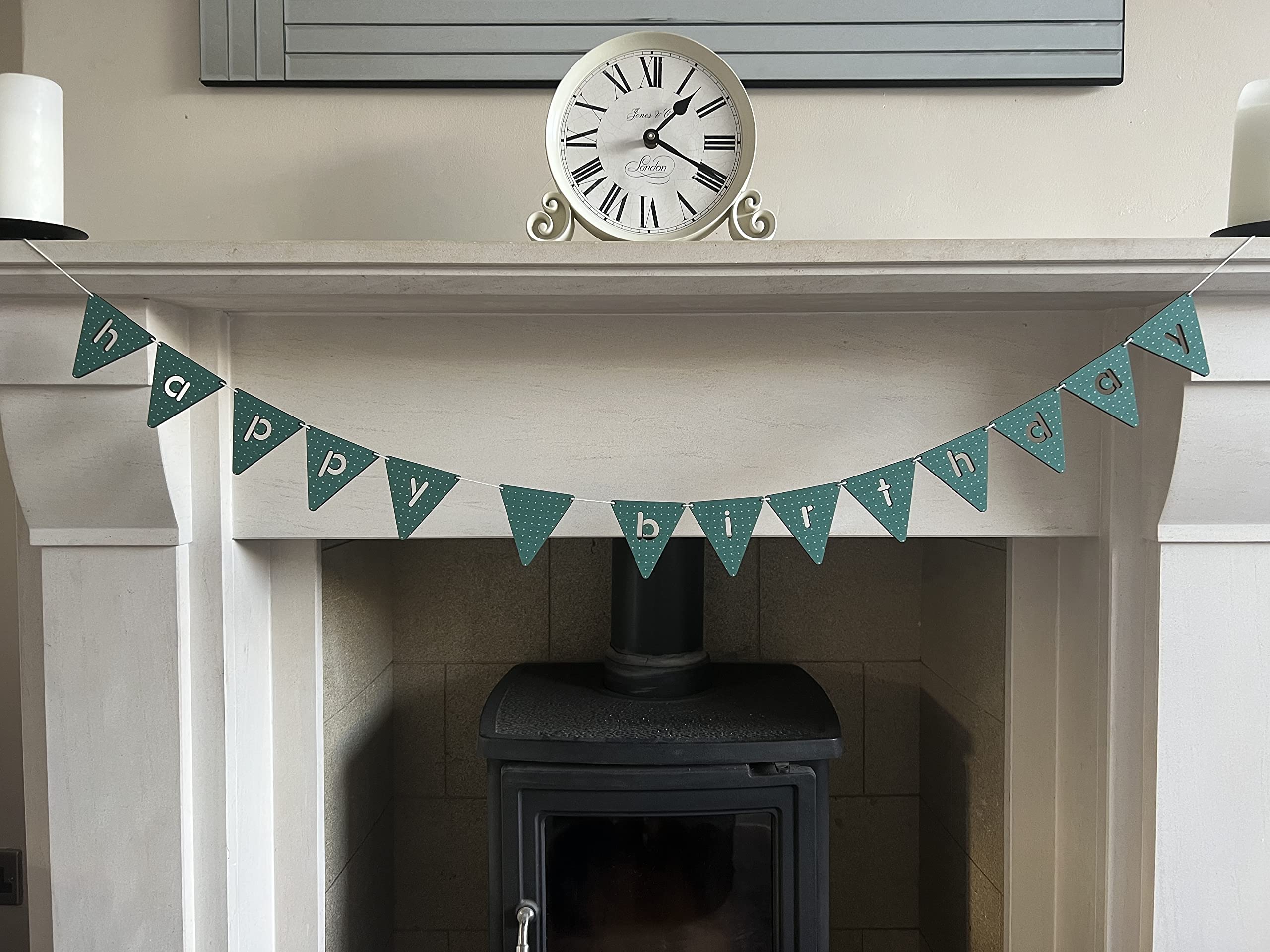 stika.co Banderines de Madera Personalizados de Feliz cumpleaños, decoración de Fiesta con impresión Divertida, decoración Duradera del hogar