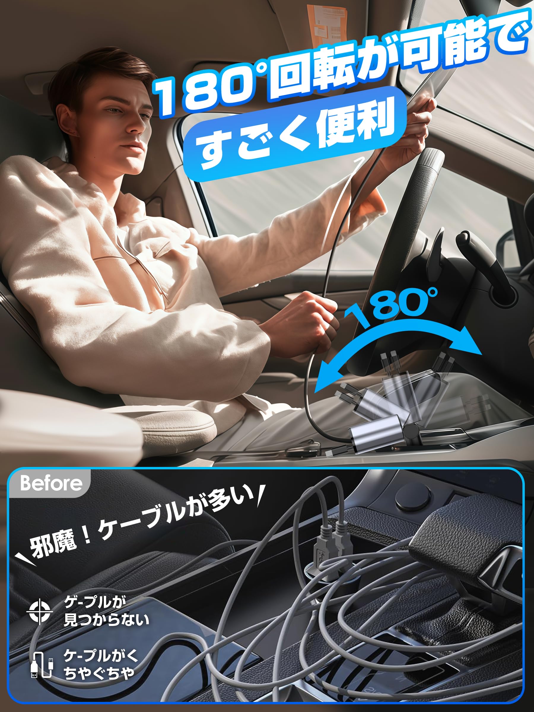 Amazon.co.jp: 「2025超便利シガーソケット」 シガーソケット USB-C