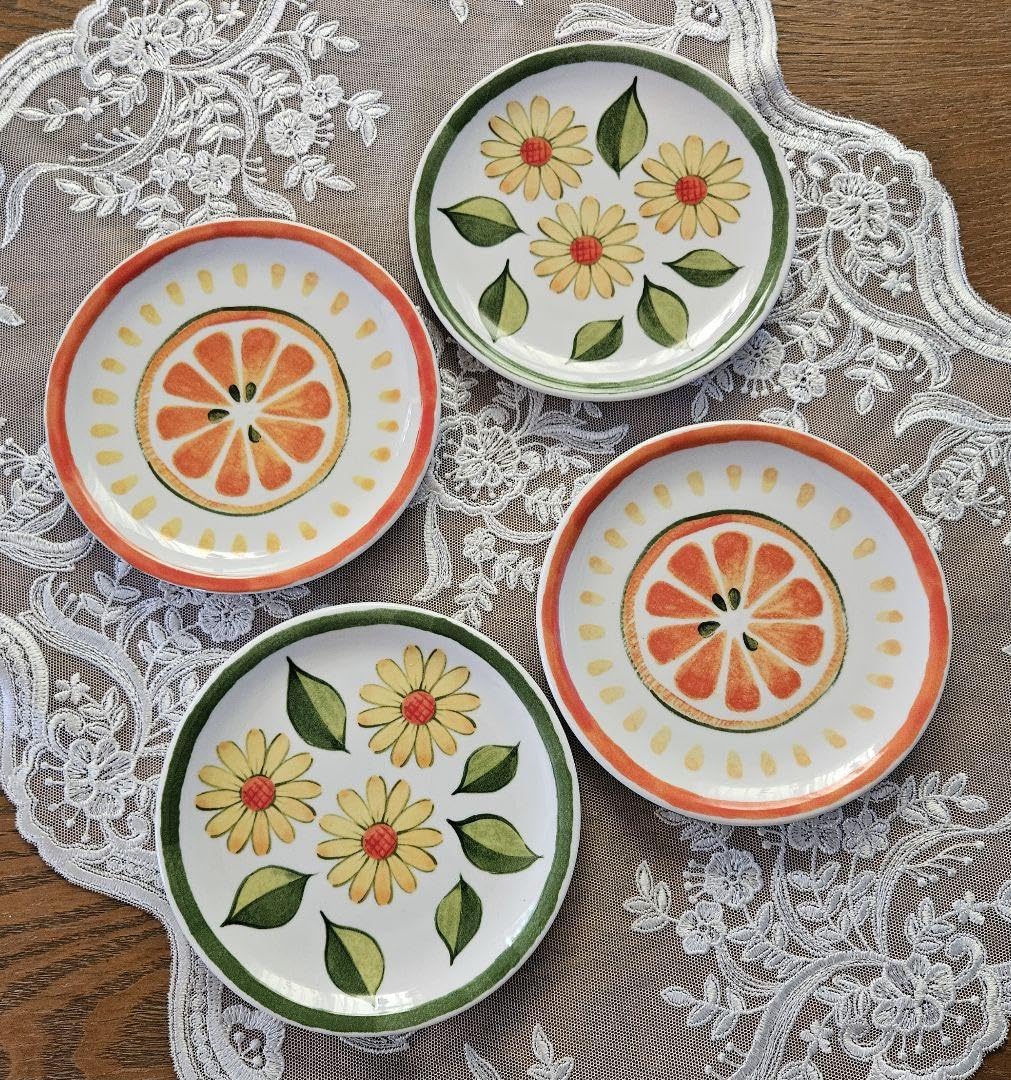 Amazon.co.jp: ミスド ミスタードーナツ 食器 スペイン風 皿 4枚セット