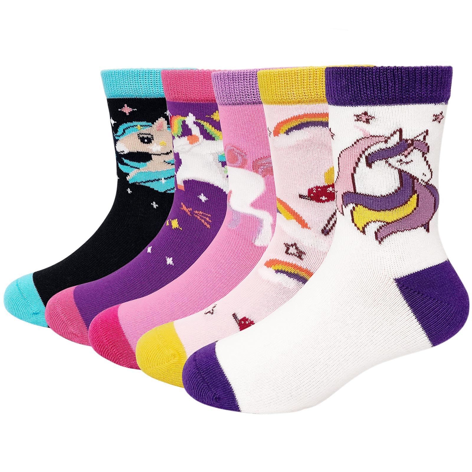 ZAKASA Calzini Bambina Ragazze Divertenti: Calze Cotone Fantasia Bambino Animali Calzino Corti Colorate Bambini