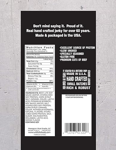 Miniatura 6 de Wild Bill's Black Peppered Beef Jerky - Paquete de 3 onzas (3 unidades)