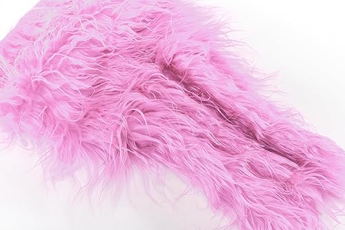 Miniatura 111 de Tiras precortadas de tela de piel sintética lanuda y esponjosa para gnomos, barba, cosplay, decoración enana (blanco, 8 x 60 pulgadas)